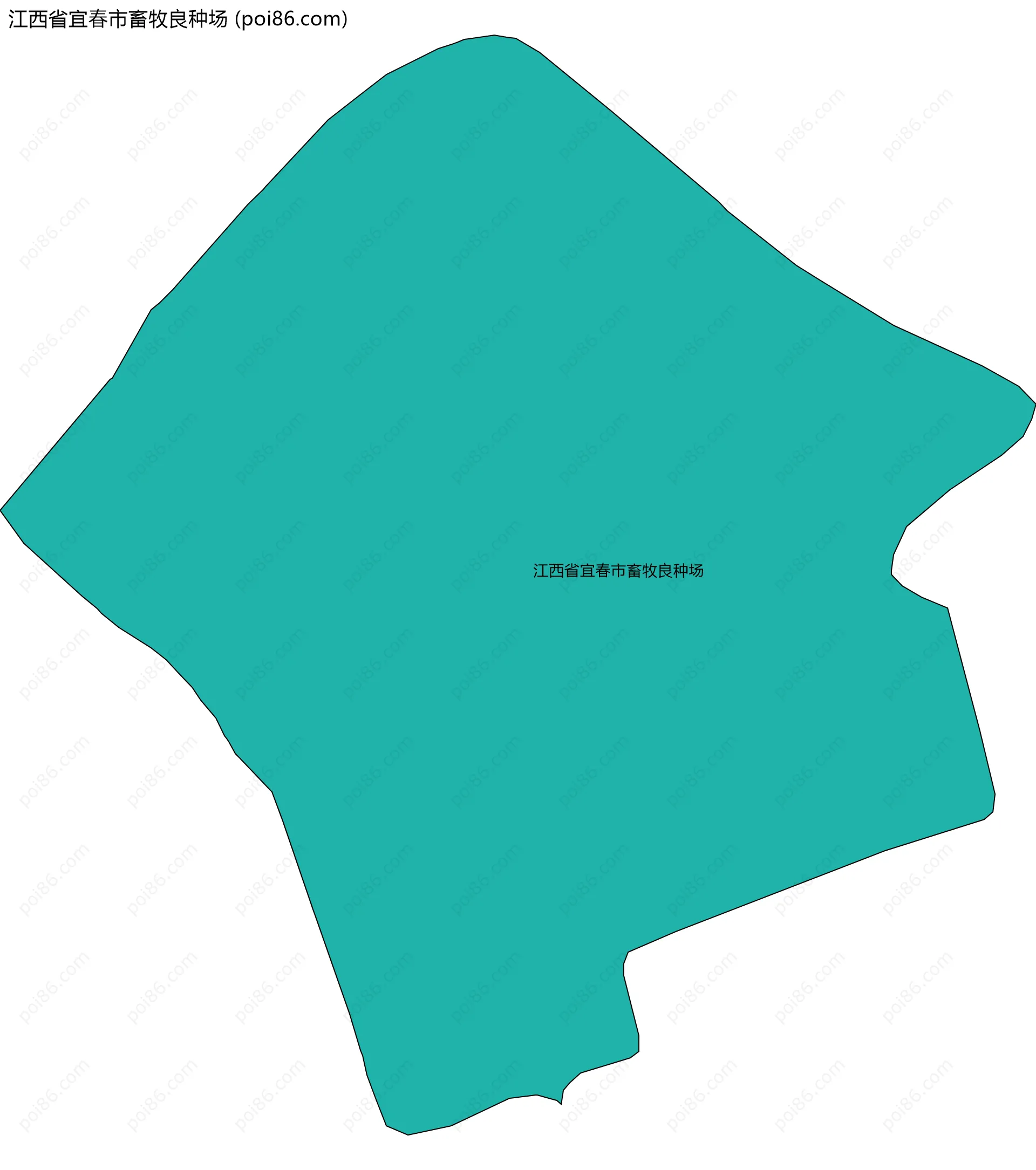 江西省宜春市畜牧良种场边界地图