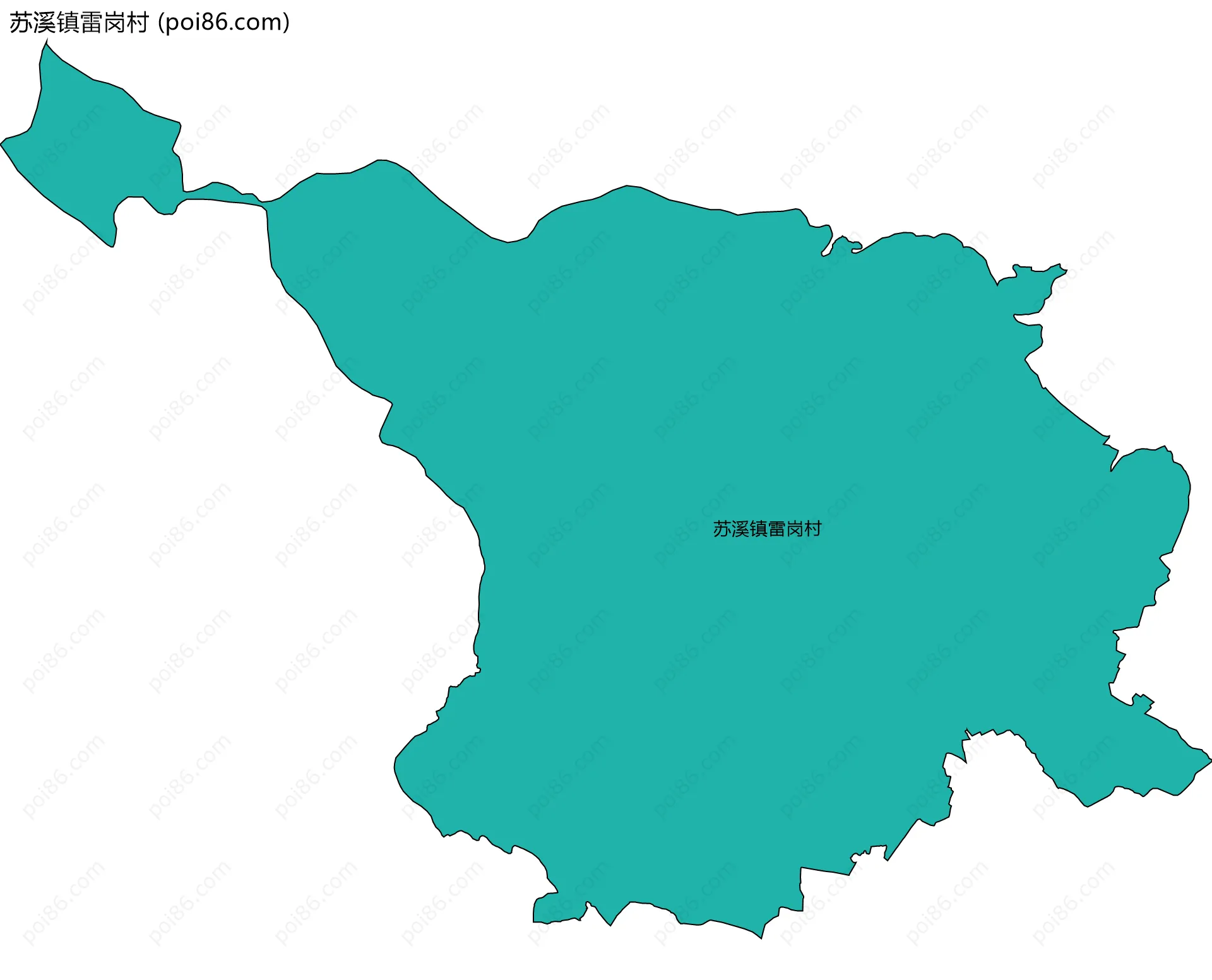 苏溪镇雷岗村边界地图