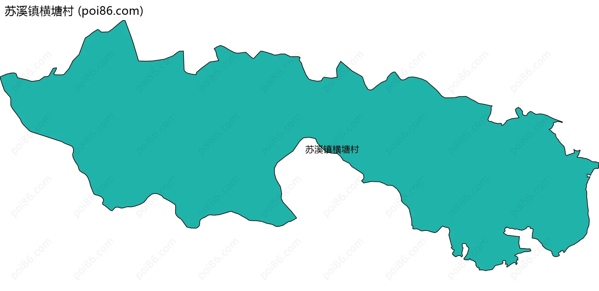 苏溪镇横塘村边界地图