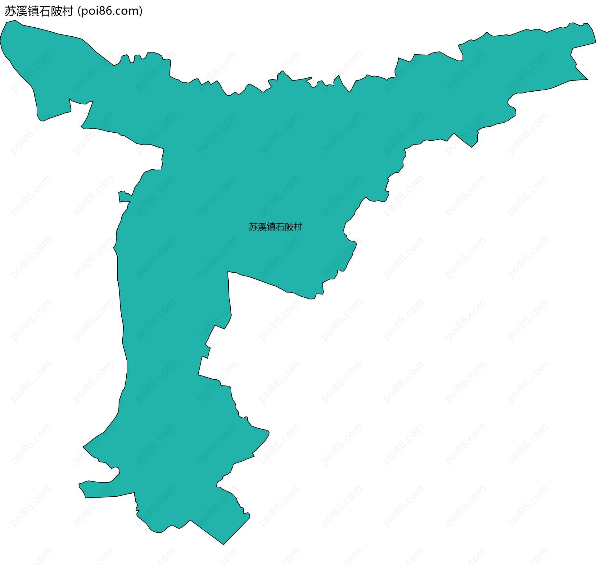苏溪镇石陂村边界地图