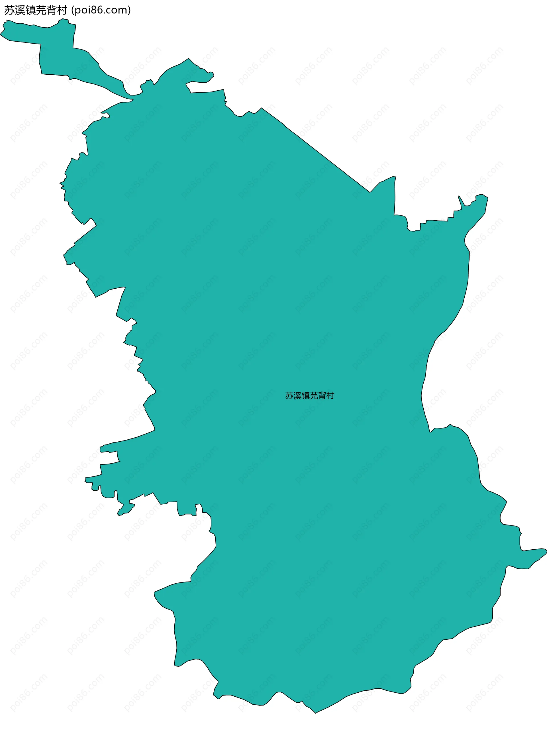 苏溪镇芫背村边界地图