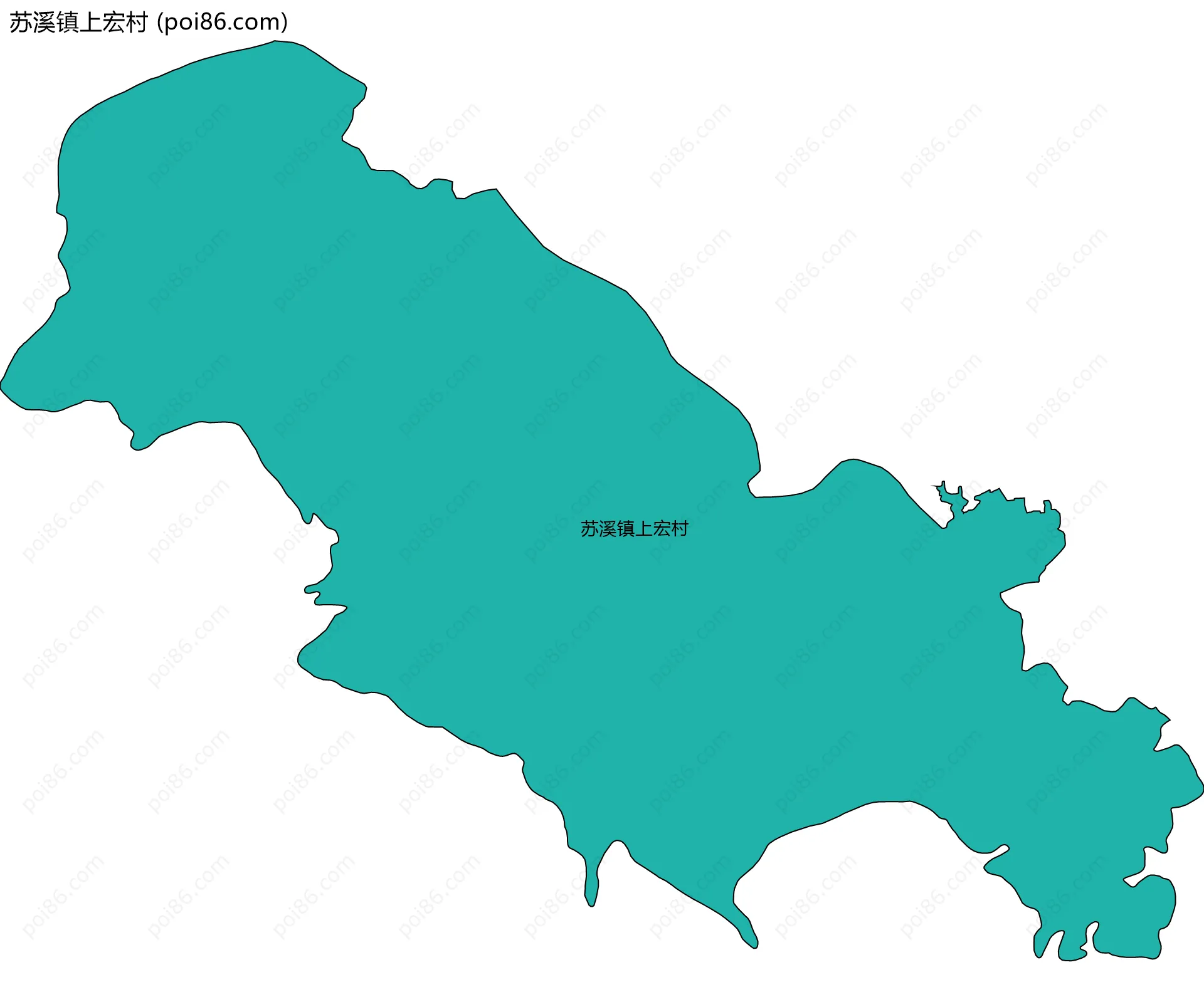 苏溪镇上宏村边界地图