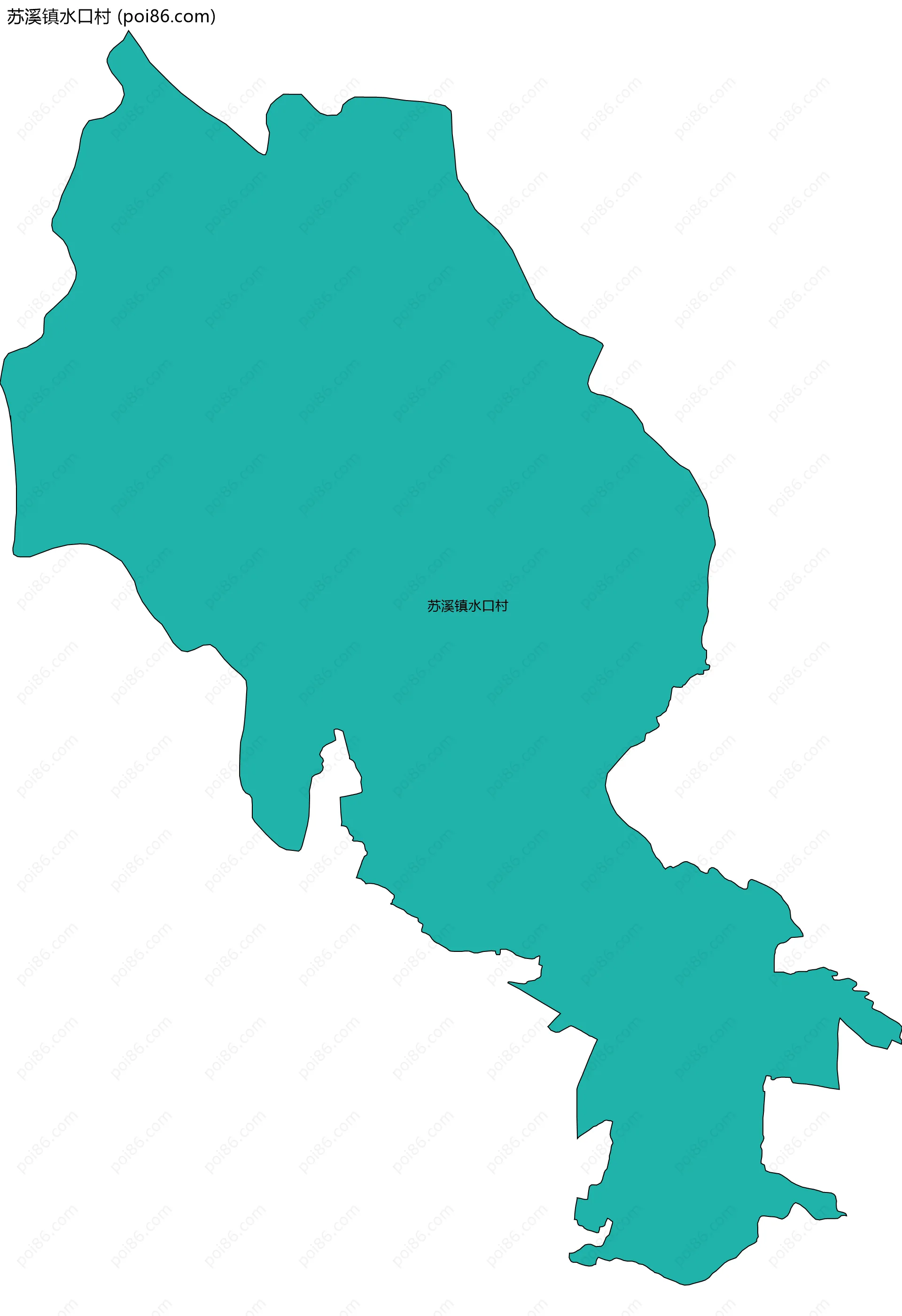 苏溪镇水口村边界地图