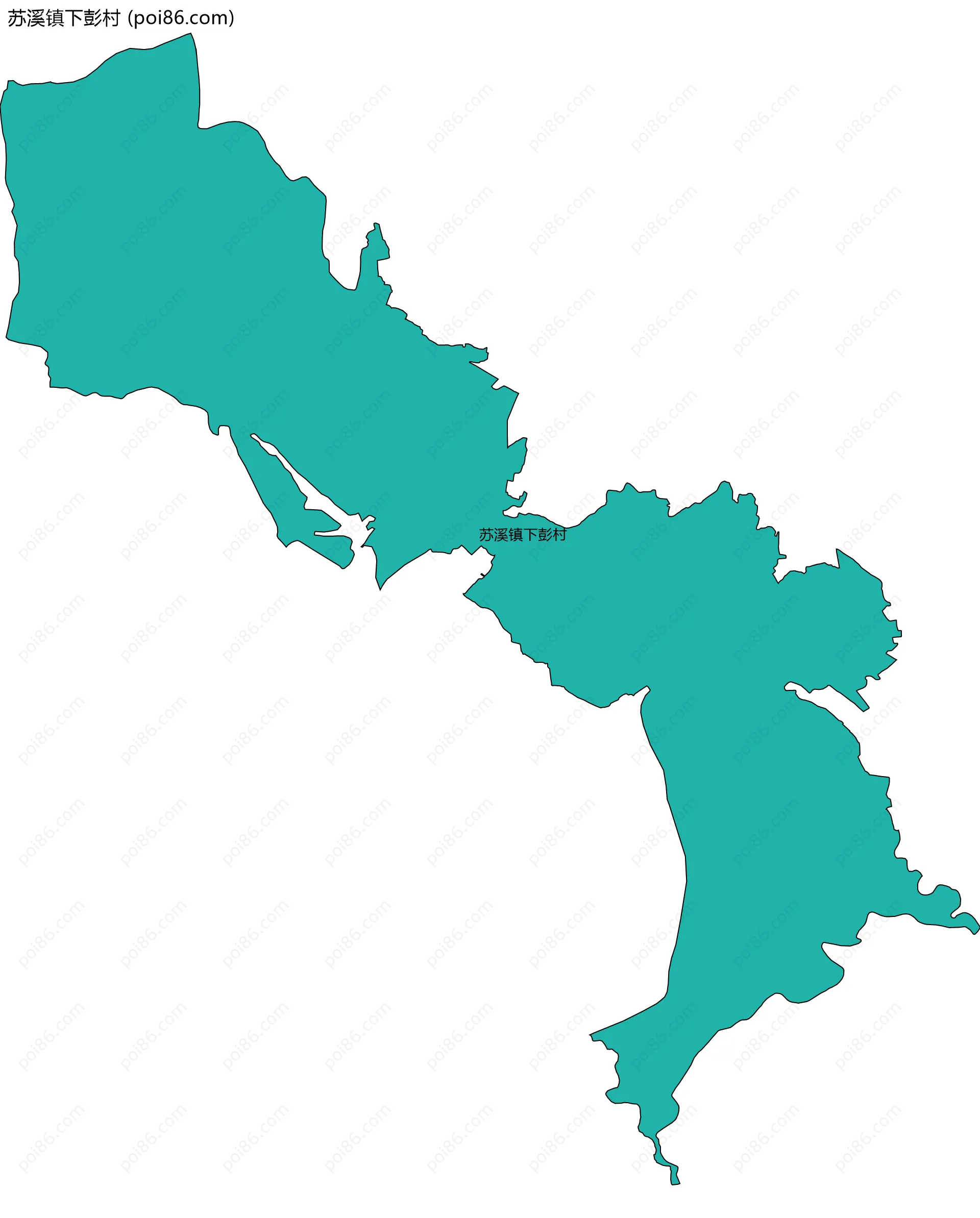 苏溪镇下彭村边界地图
