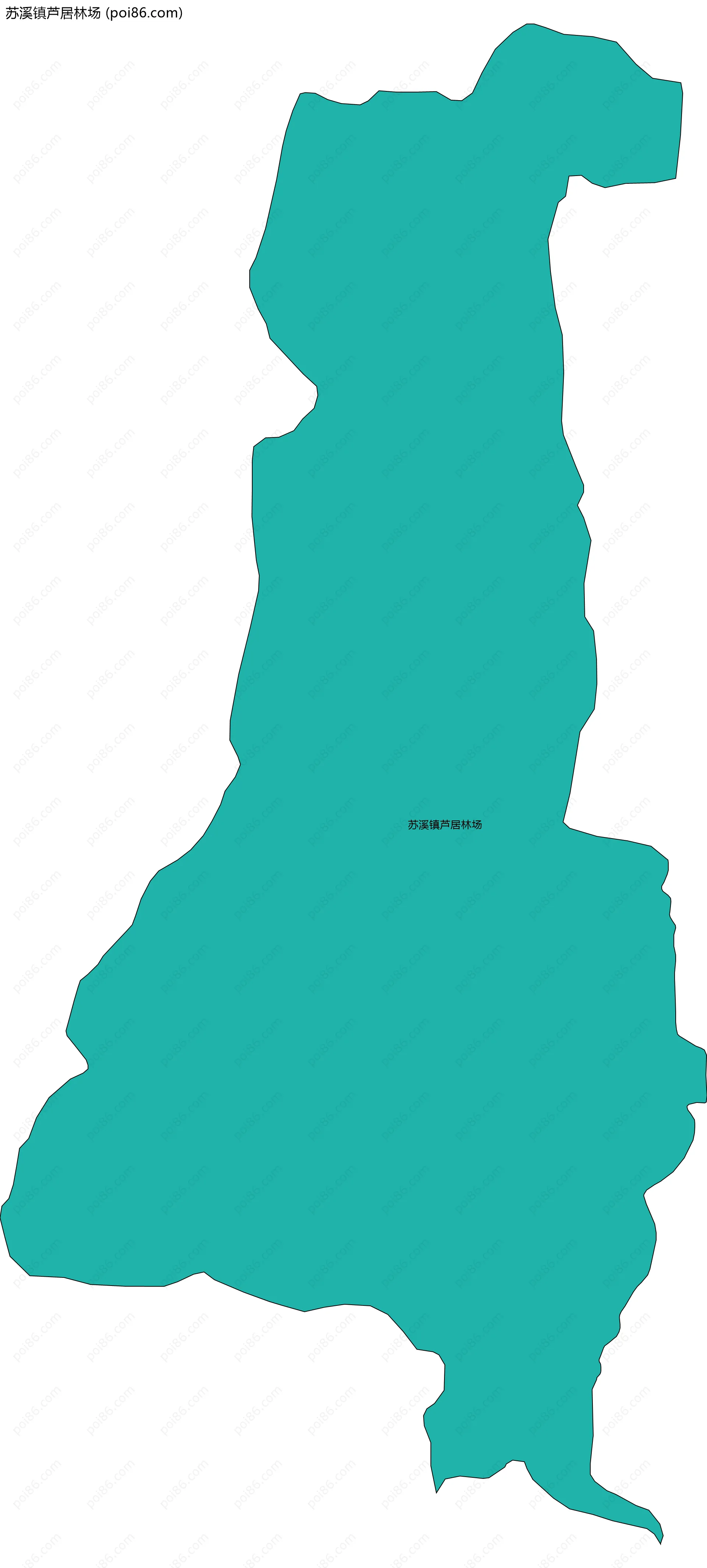 苏溪镇芦居林场边界地图