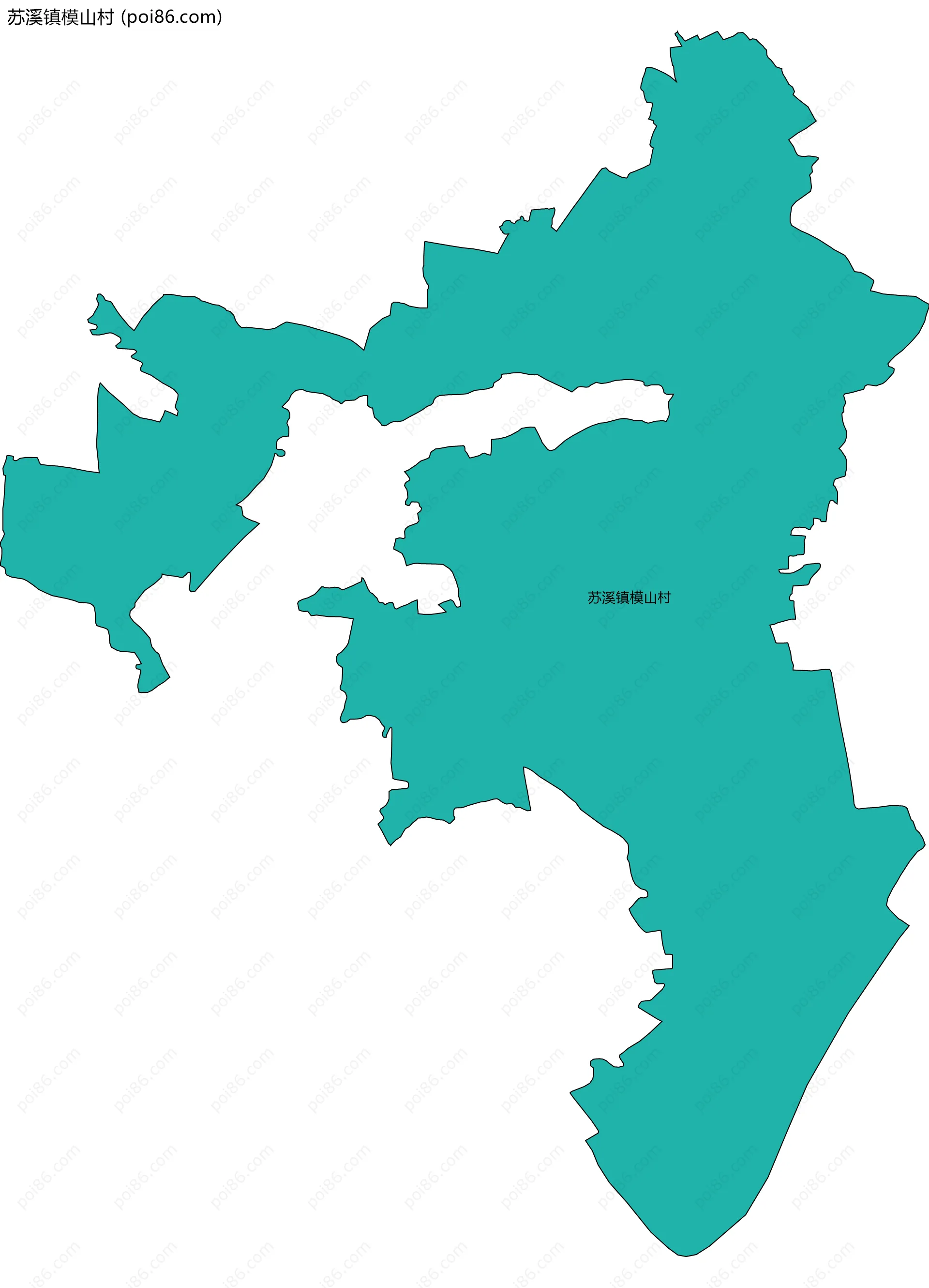 苏溪镇模山村边界地图