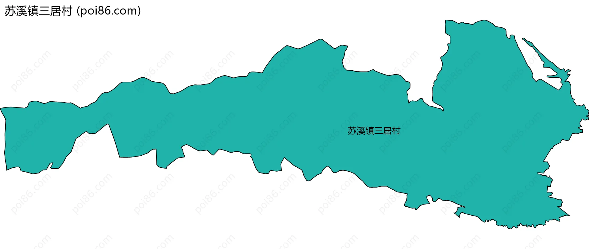 苏溪镇三居村边界地图