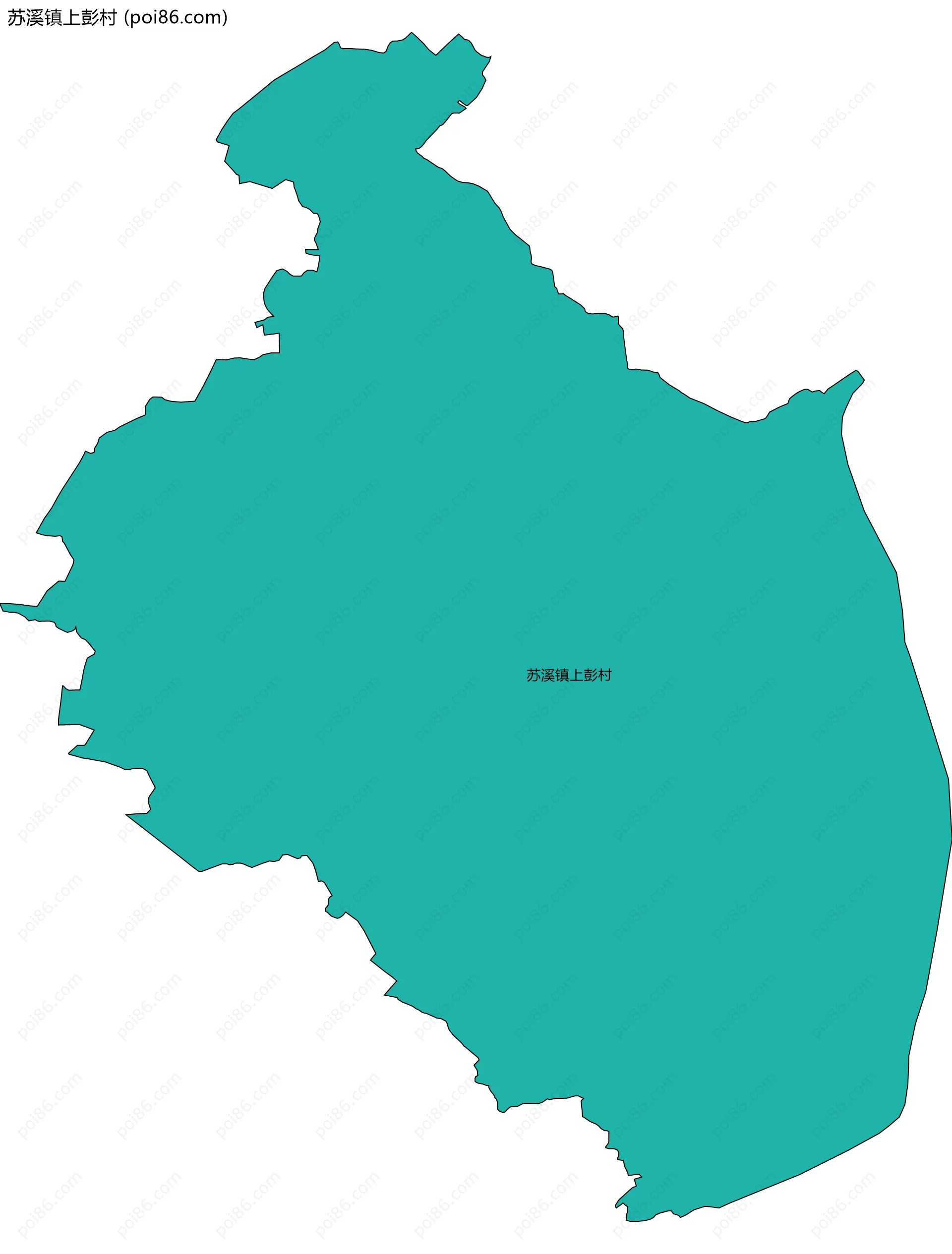 苏溪镇上彭村边界地图