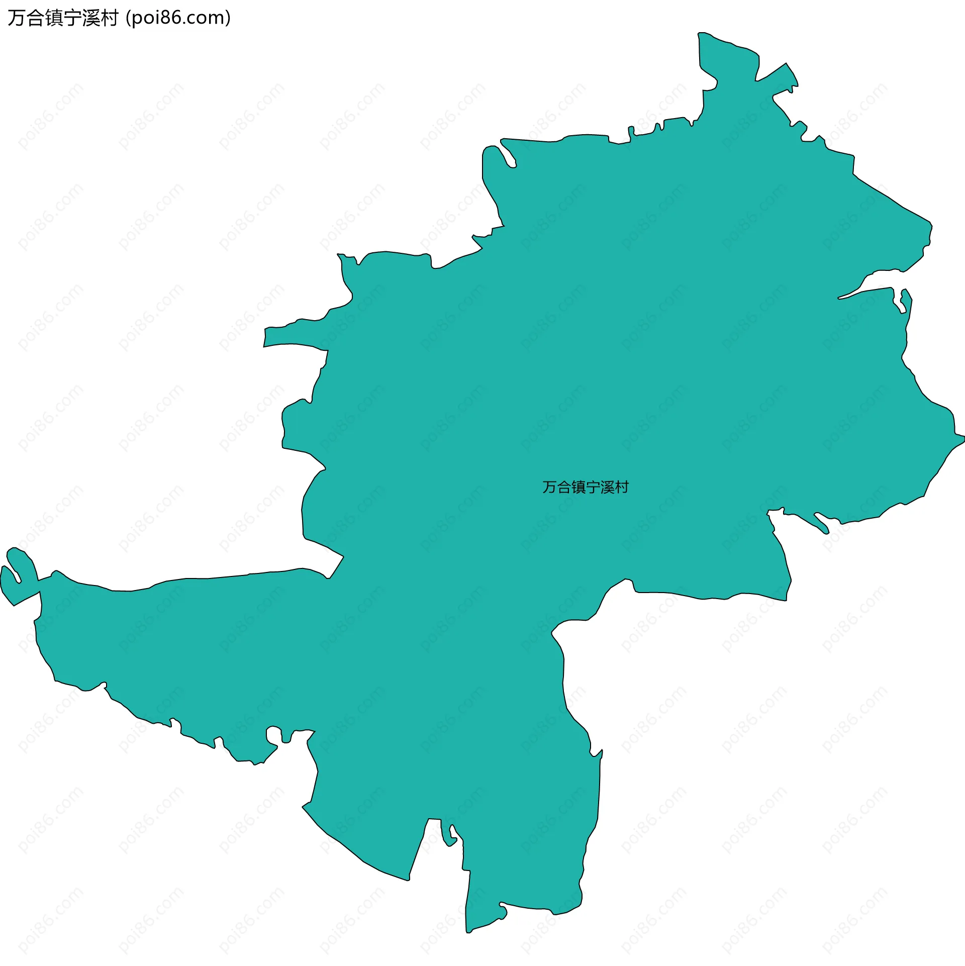 万合镇宁溪村边界地图