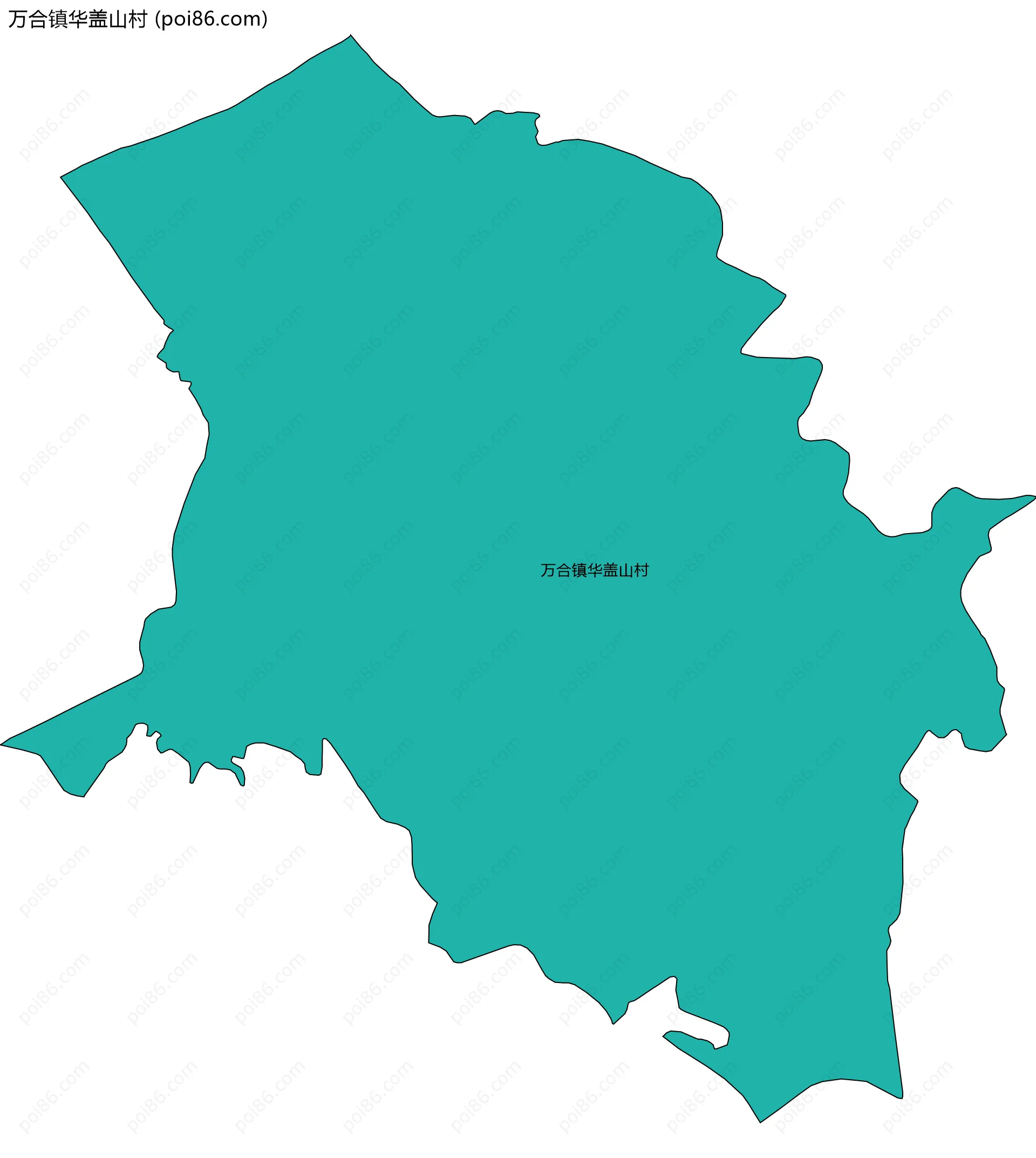 万合镇华盖山村边界地图