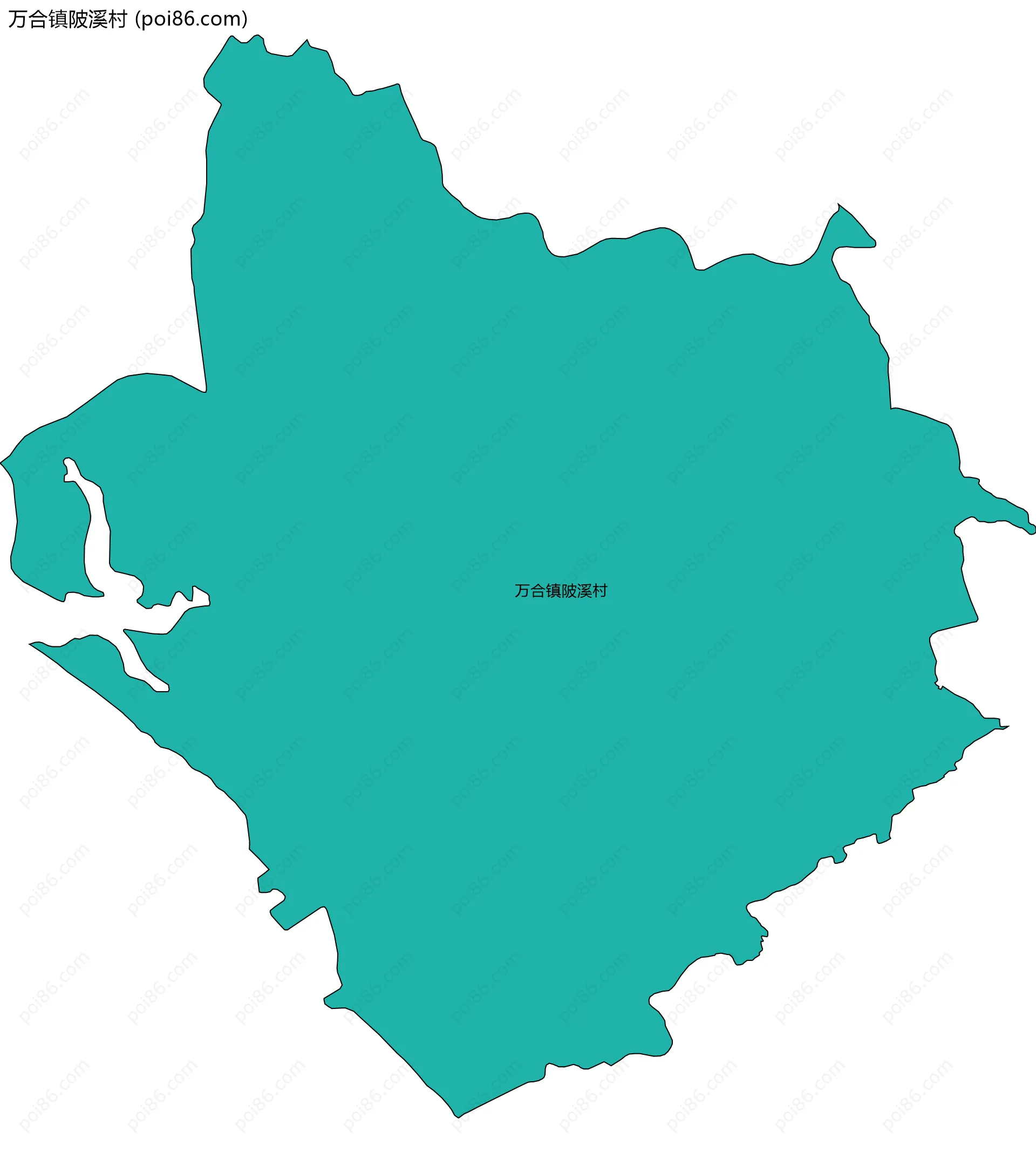 万合镇陂溪村边界地图