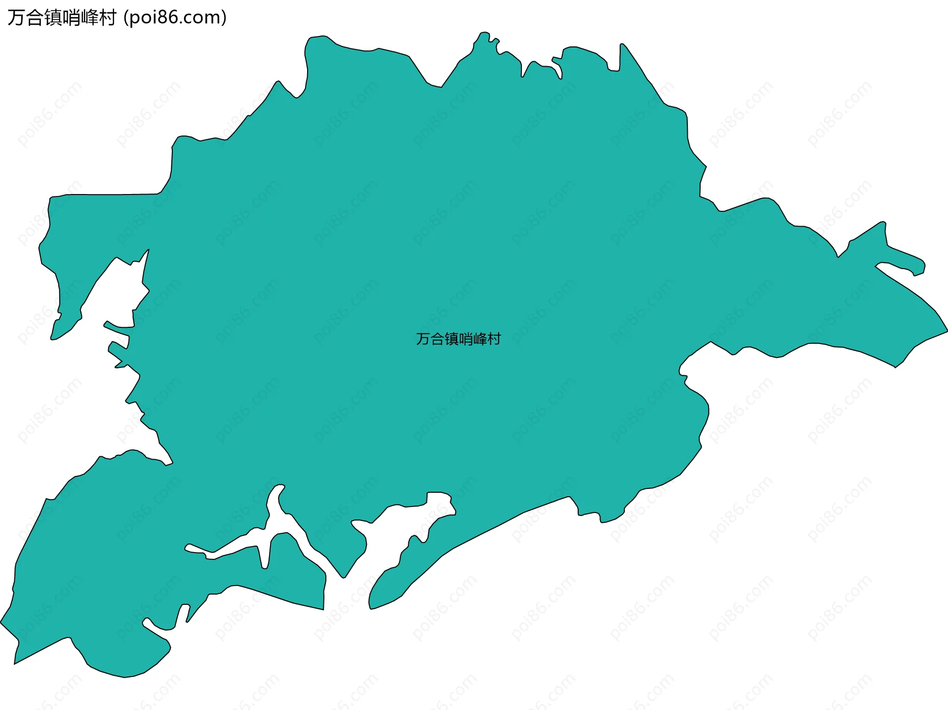 万合镇哨峰村边界地图