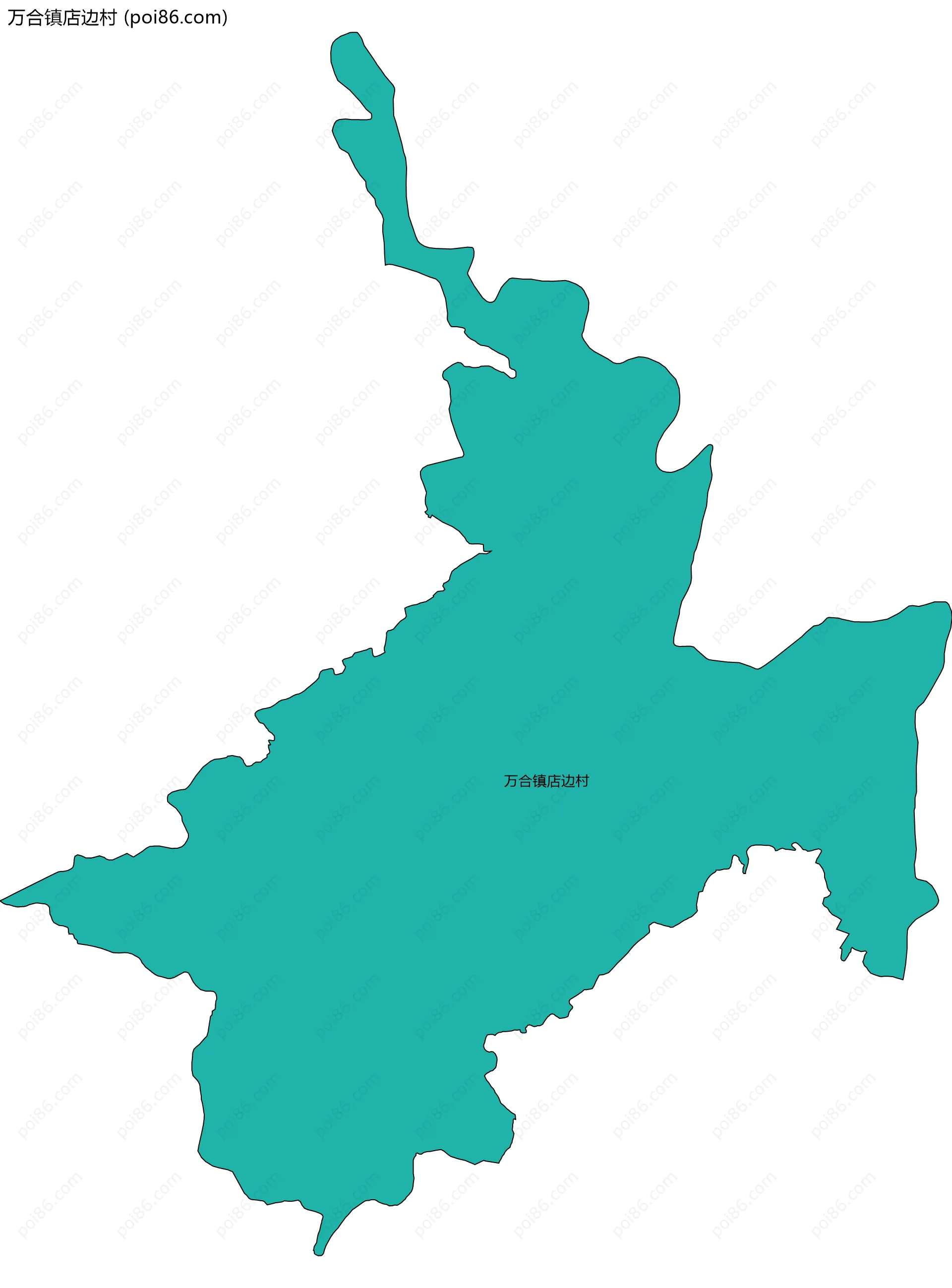 万合镇店边村边界地图