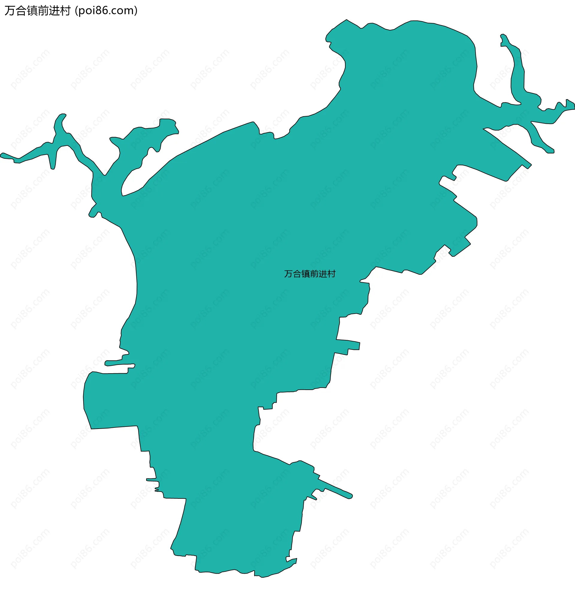 万合镇前进村边界地图