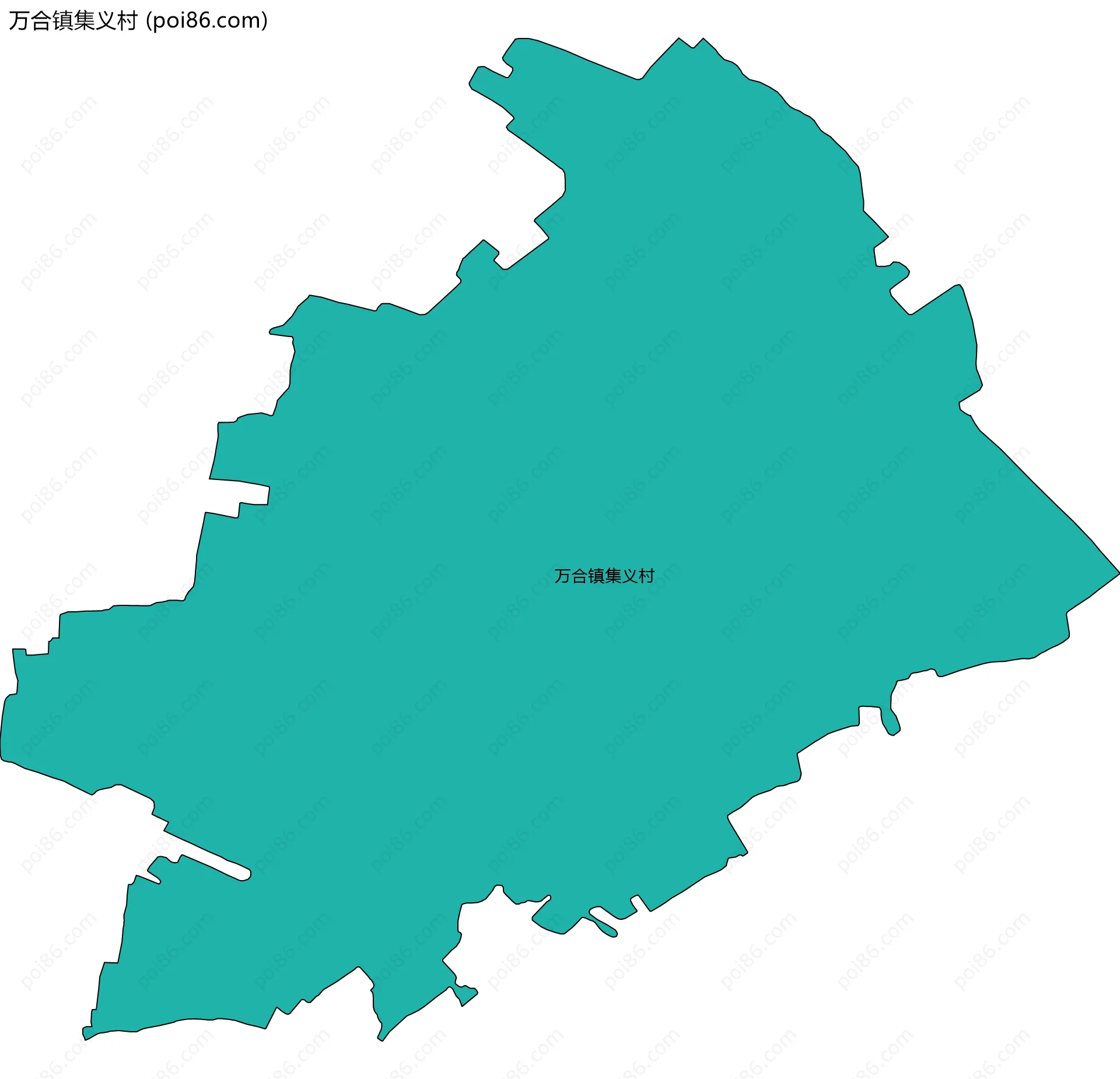 万合镇集义村边界地图