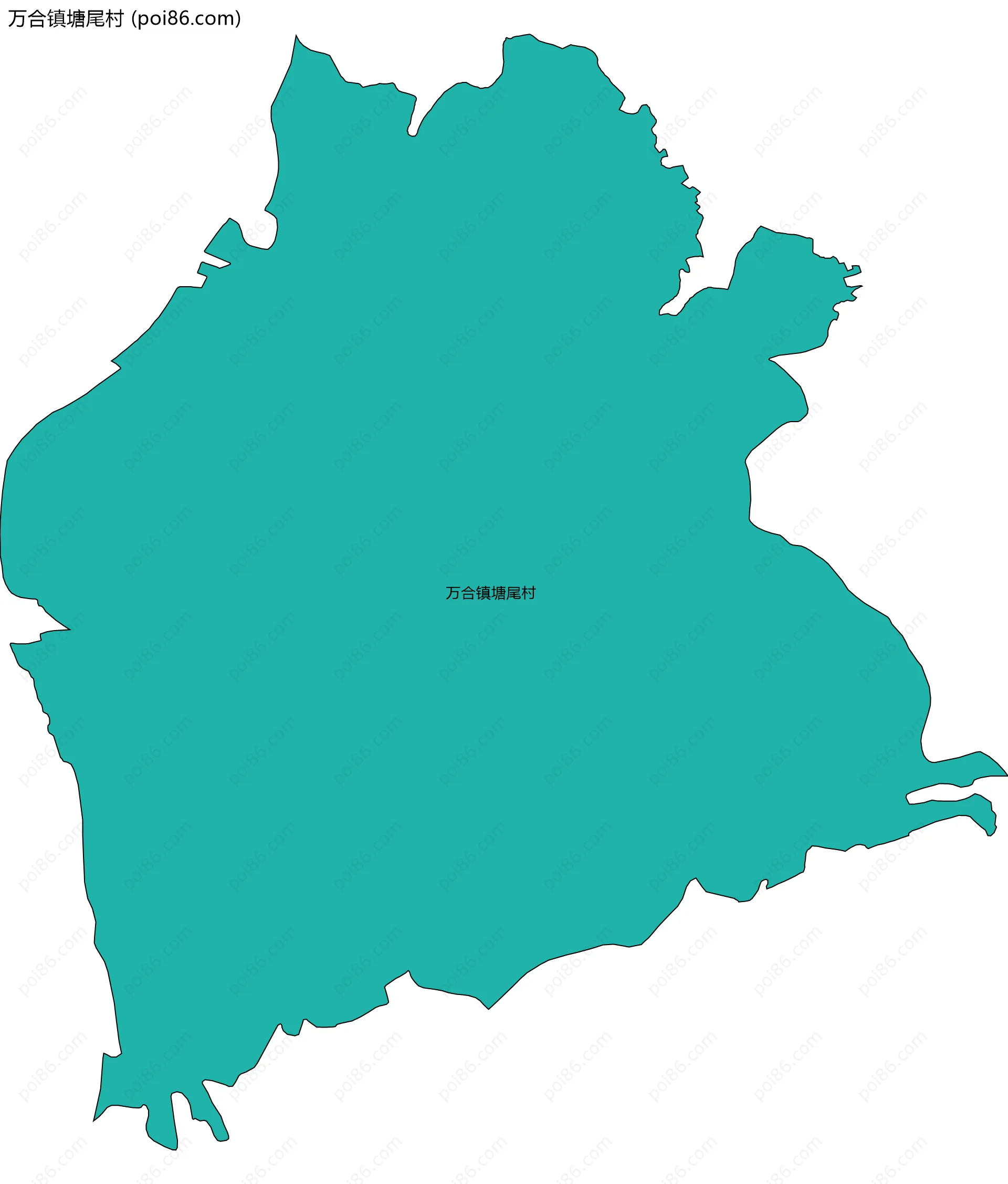 万合镇塘尾村边界地图