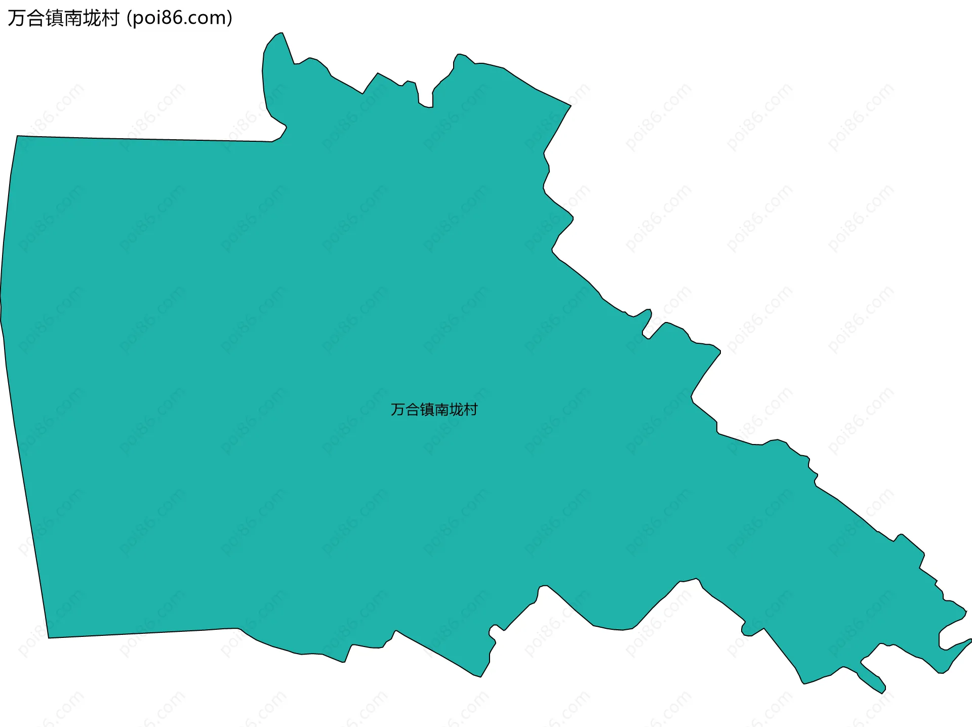 万合镇南垅村边界地图