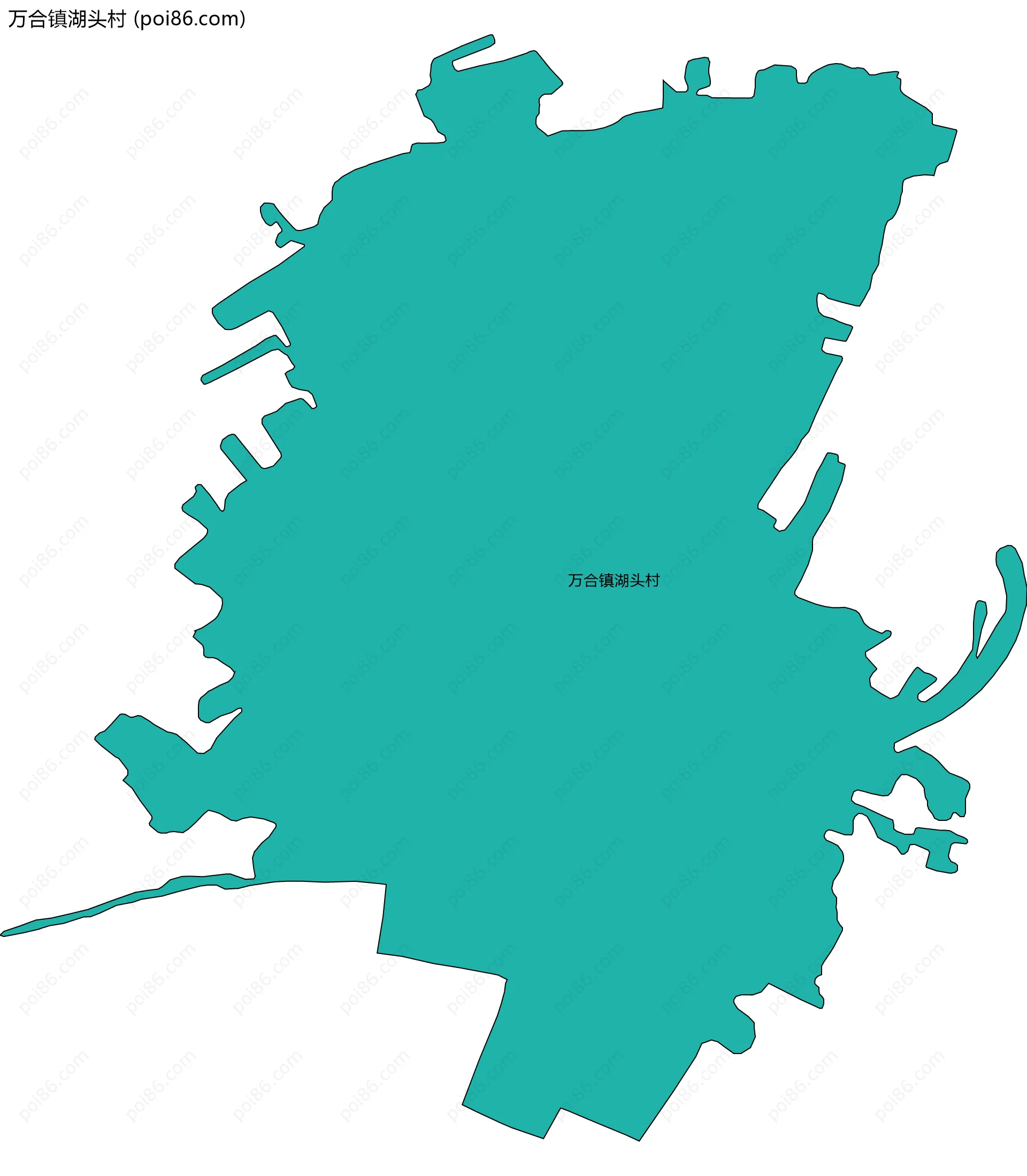 万合镇湖头村边界地图