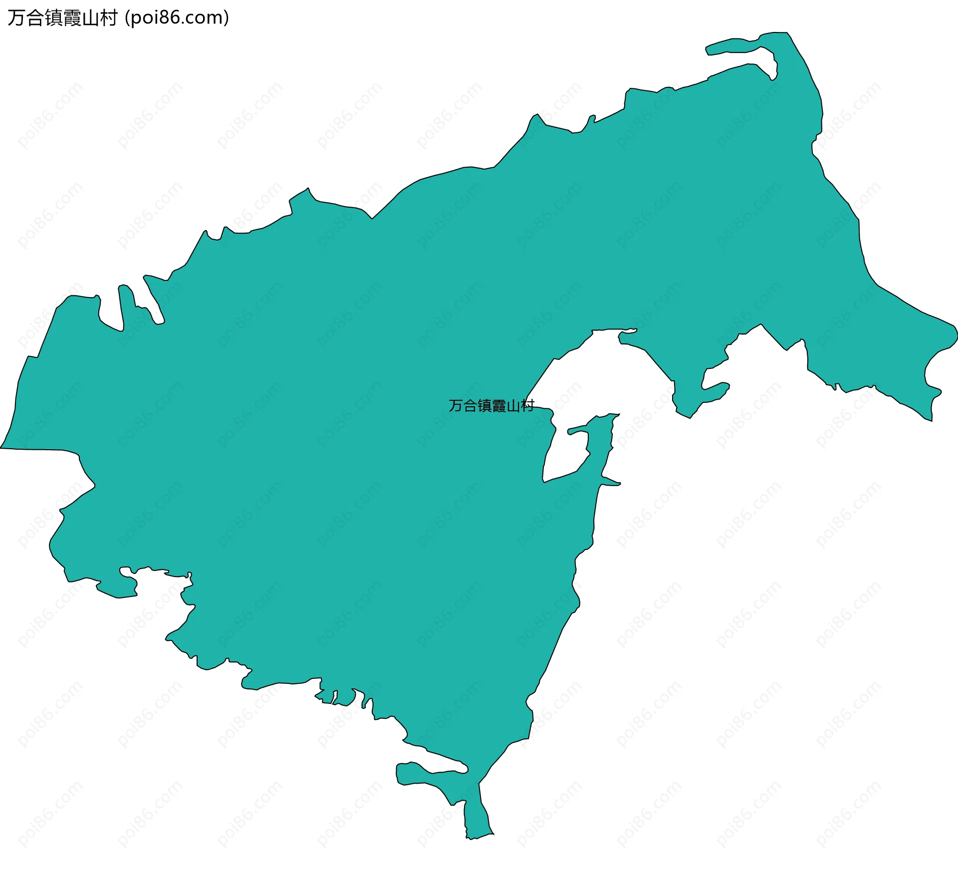 万合镇霞山村边界地图