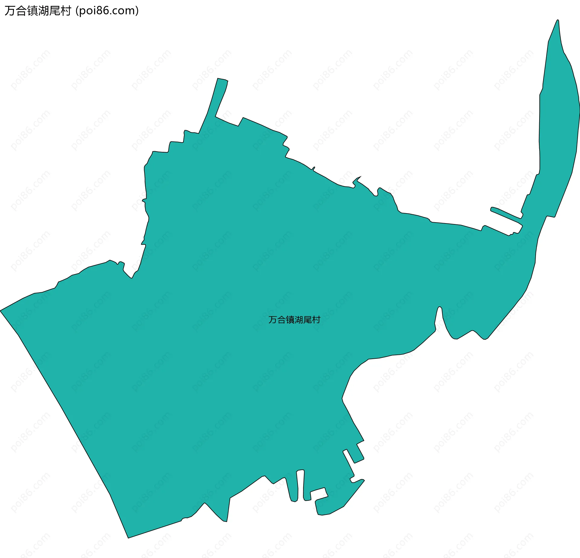 万合镇湖尾村边界地图