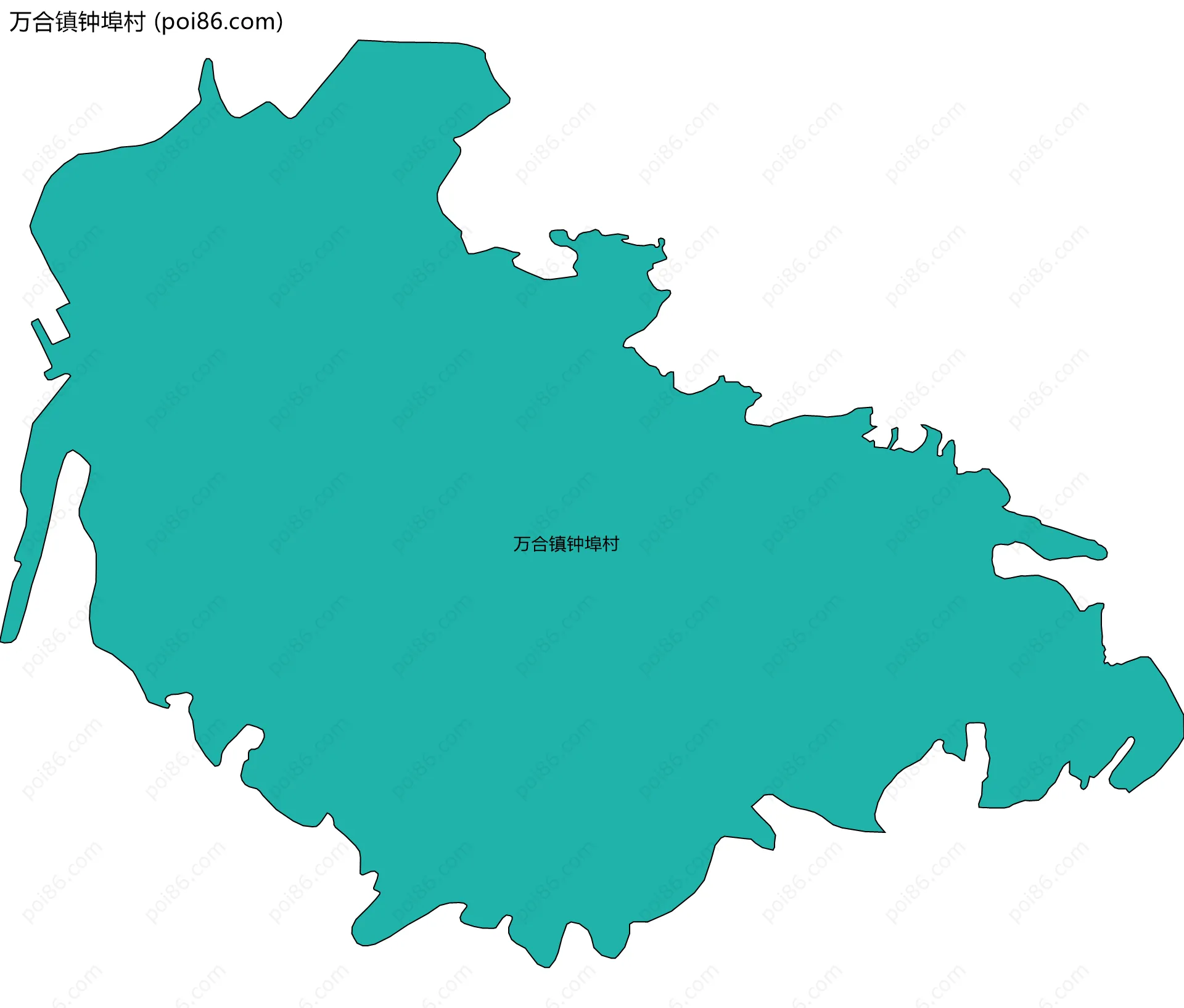 万合镇钟埠村边界地图
