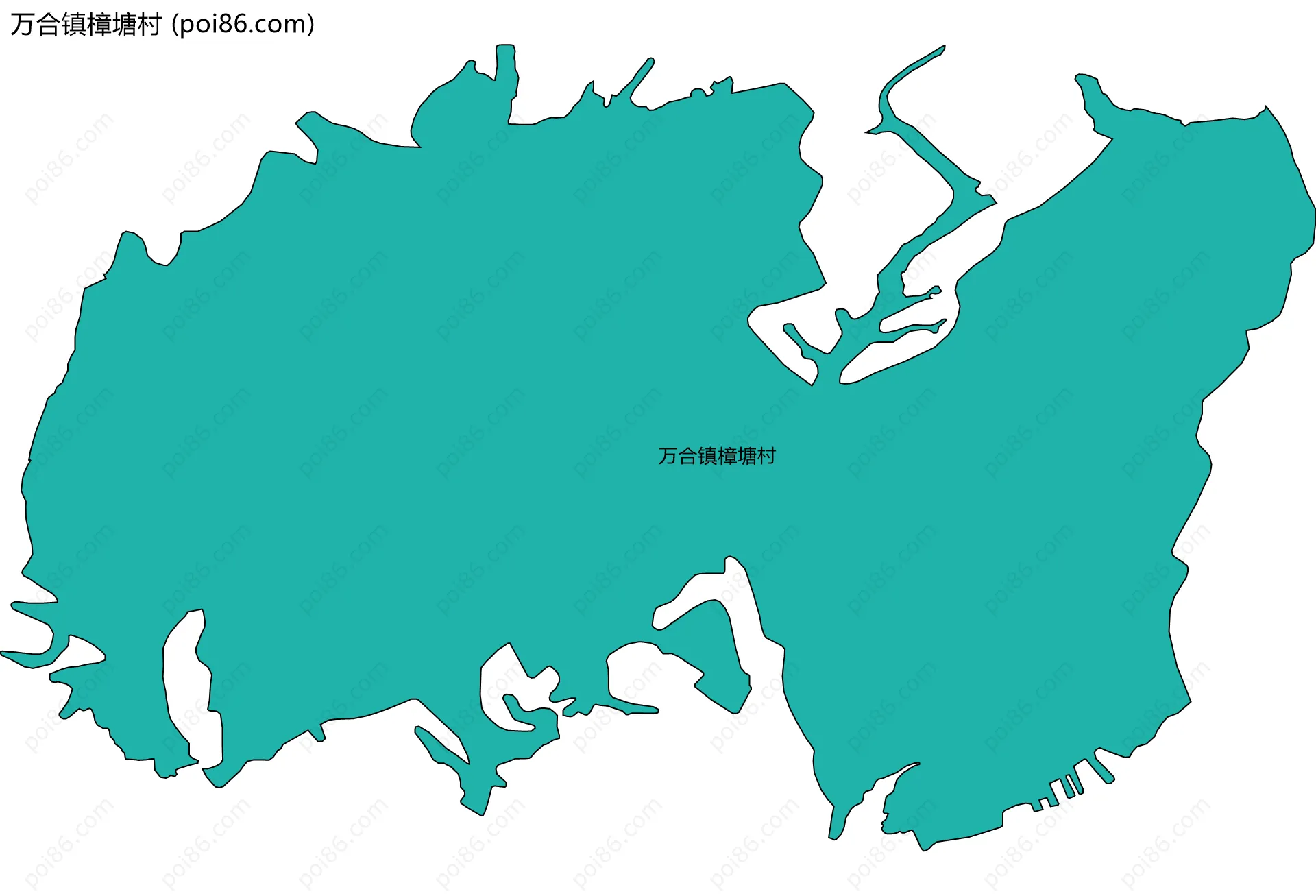 万合镇樟塘村边界地图