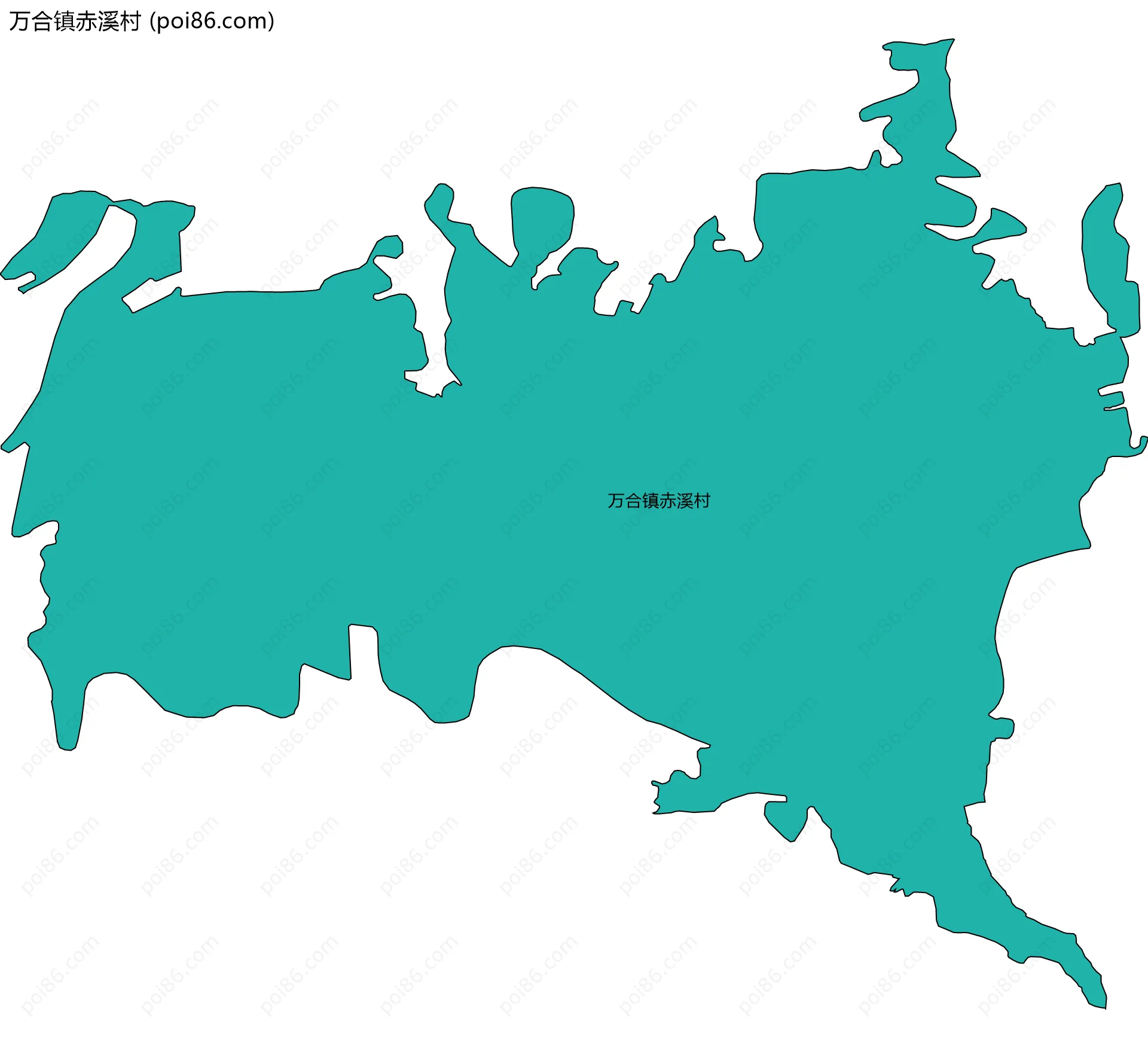 万合镇赤溪村边界地图