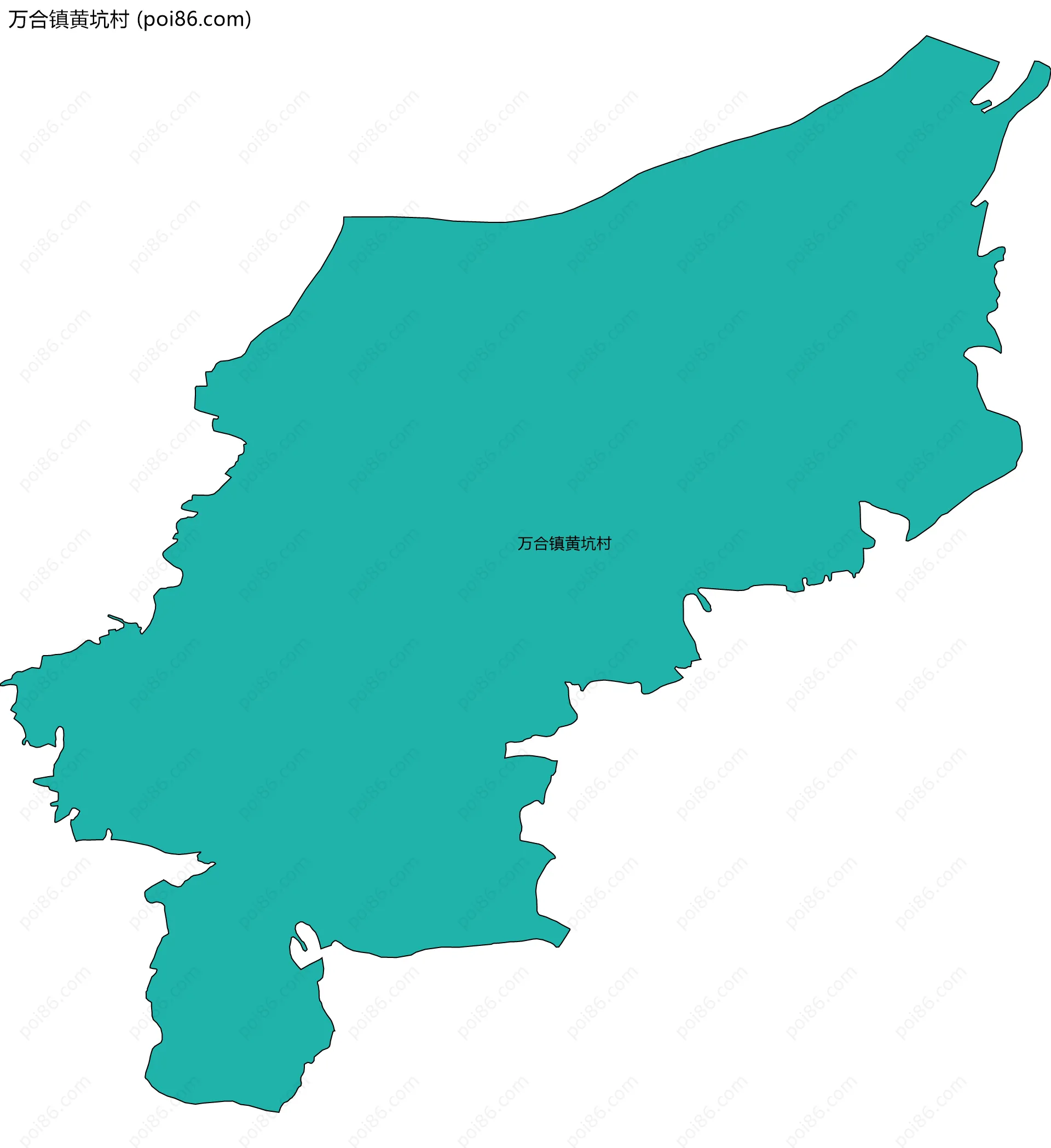 万合镇黄坑村边界地图