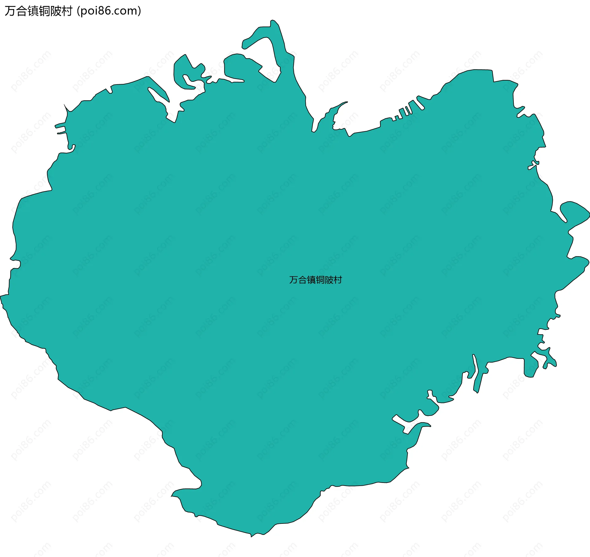 万合镇铜陂村边界地图
