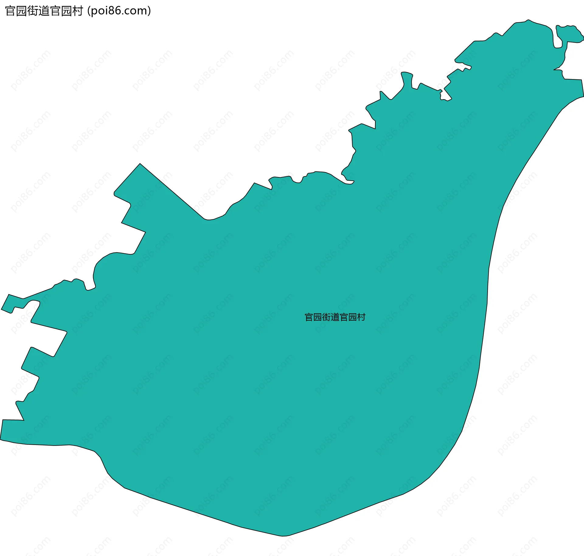 官园街道官园村边界地图