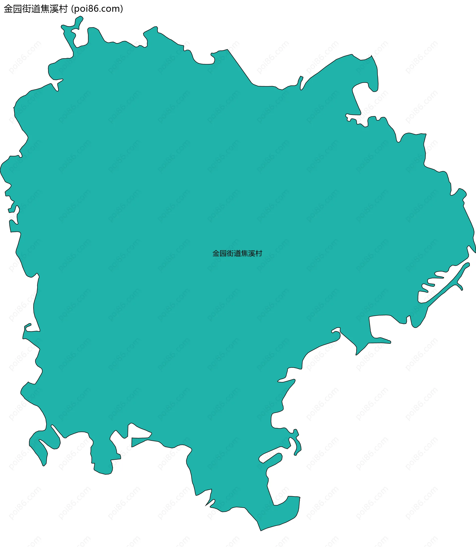 金园街道焦溪村边界地图