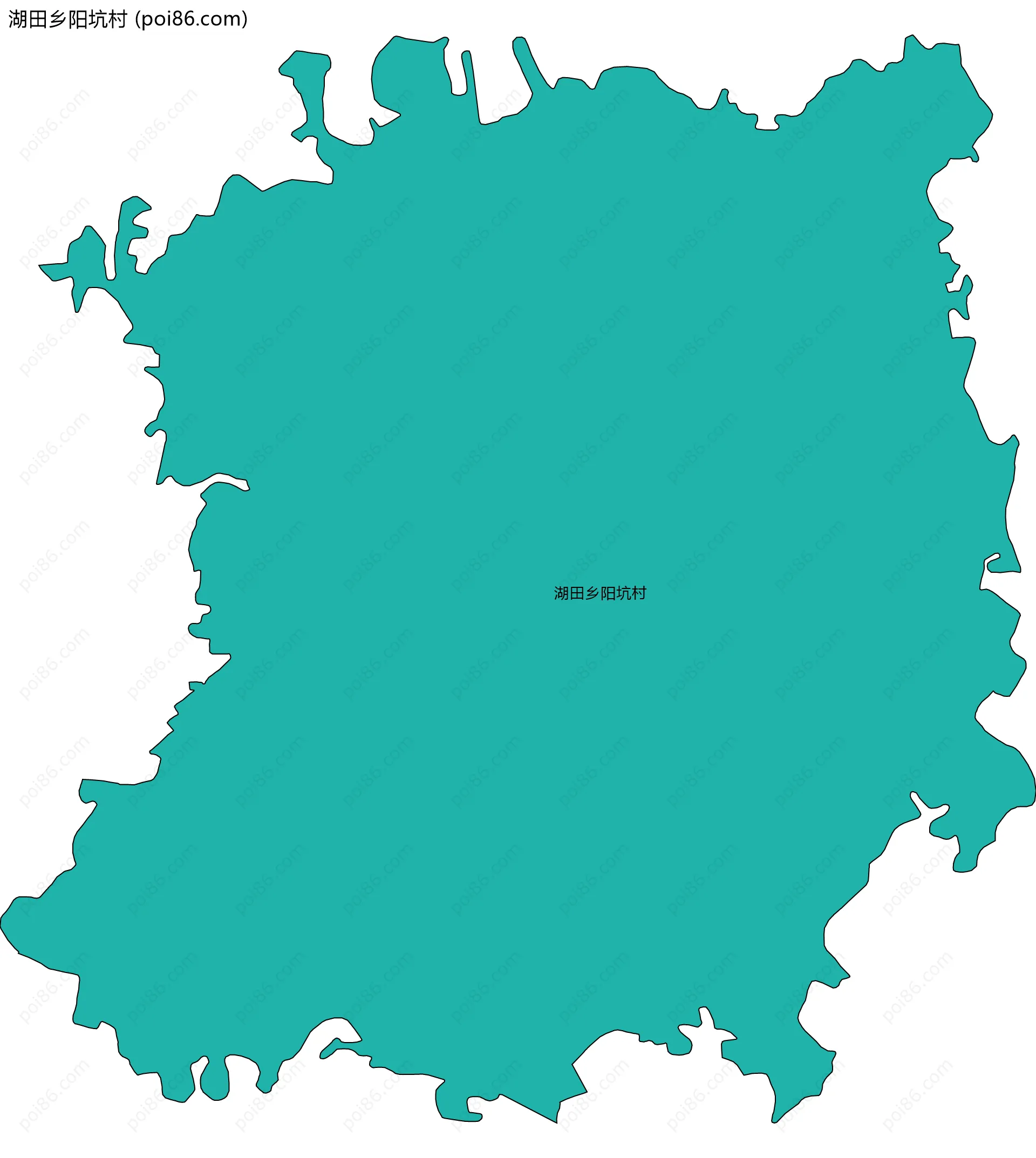 湖田乡阳坑村边界地图
