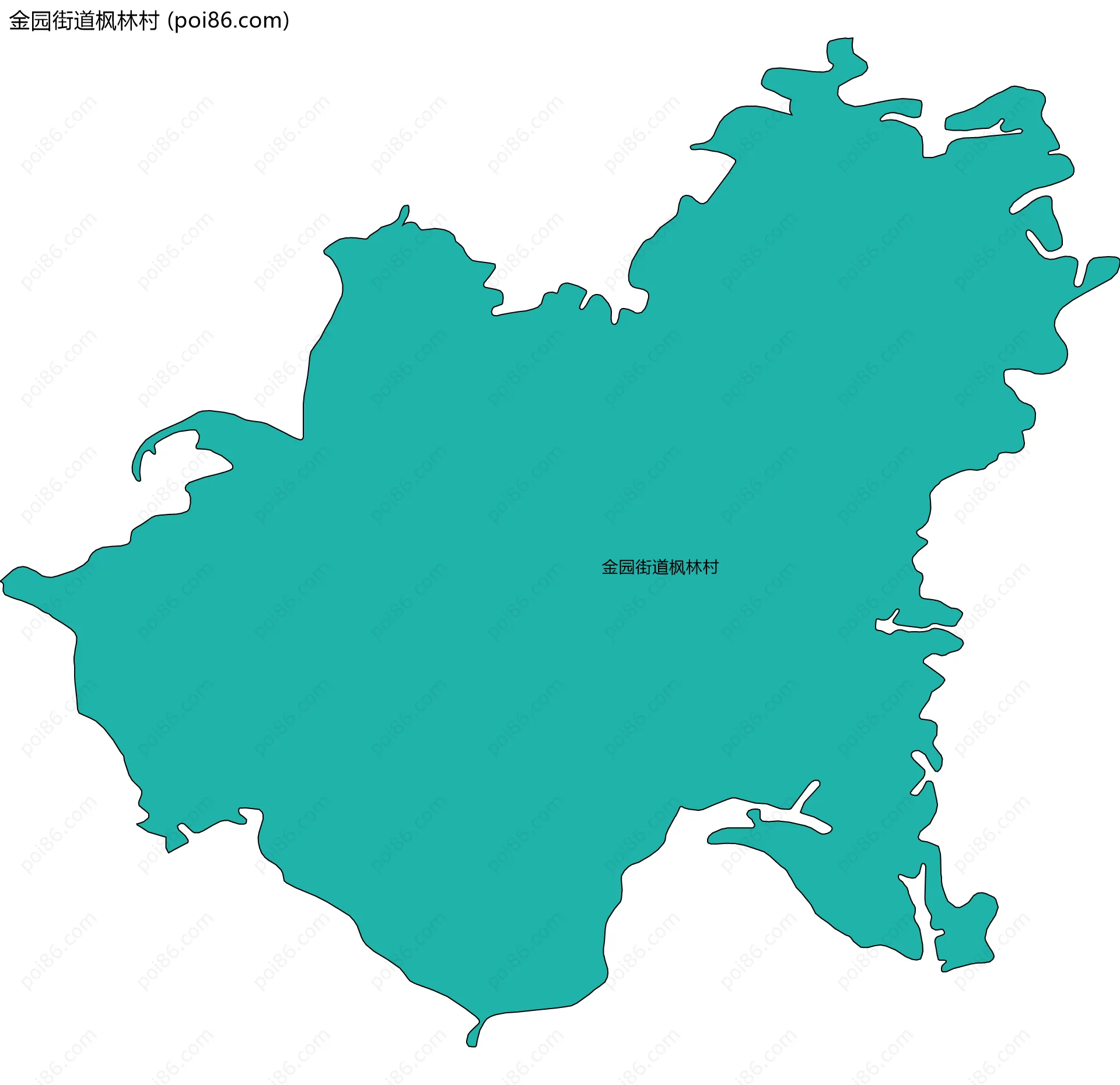 金园街道枫林村边界地图