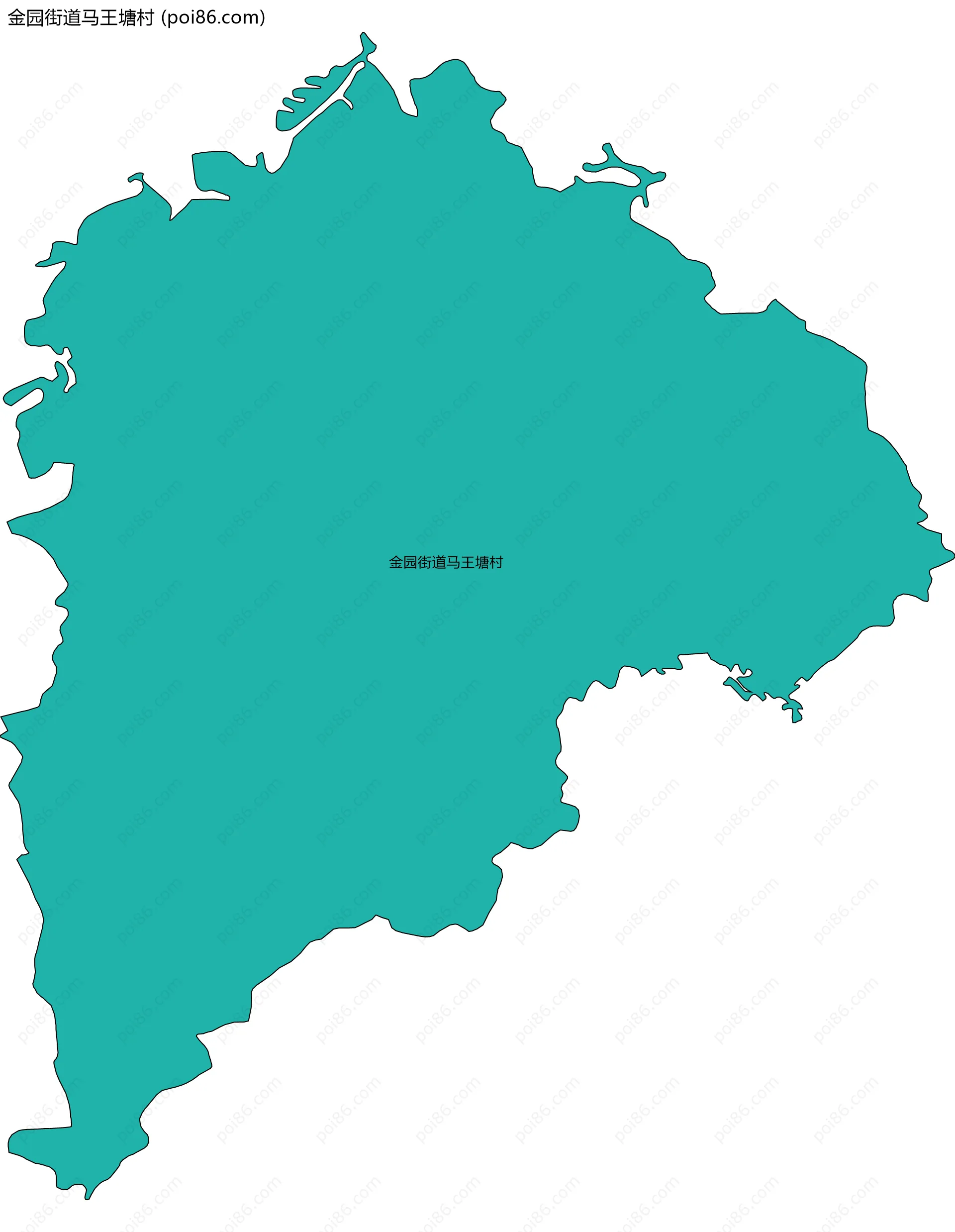 金园街道马王塘村边界地图