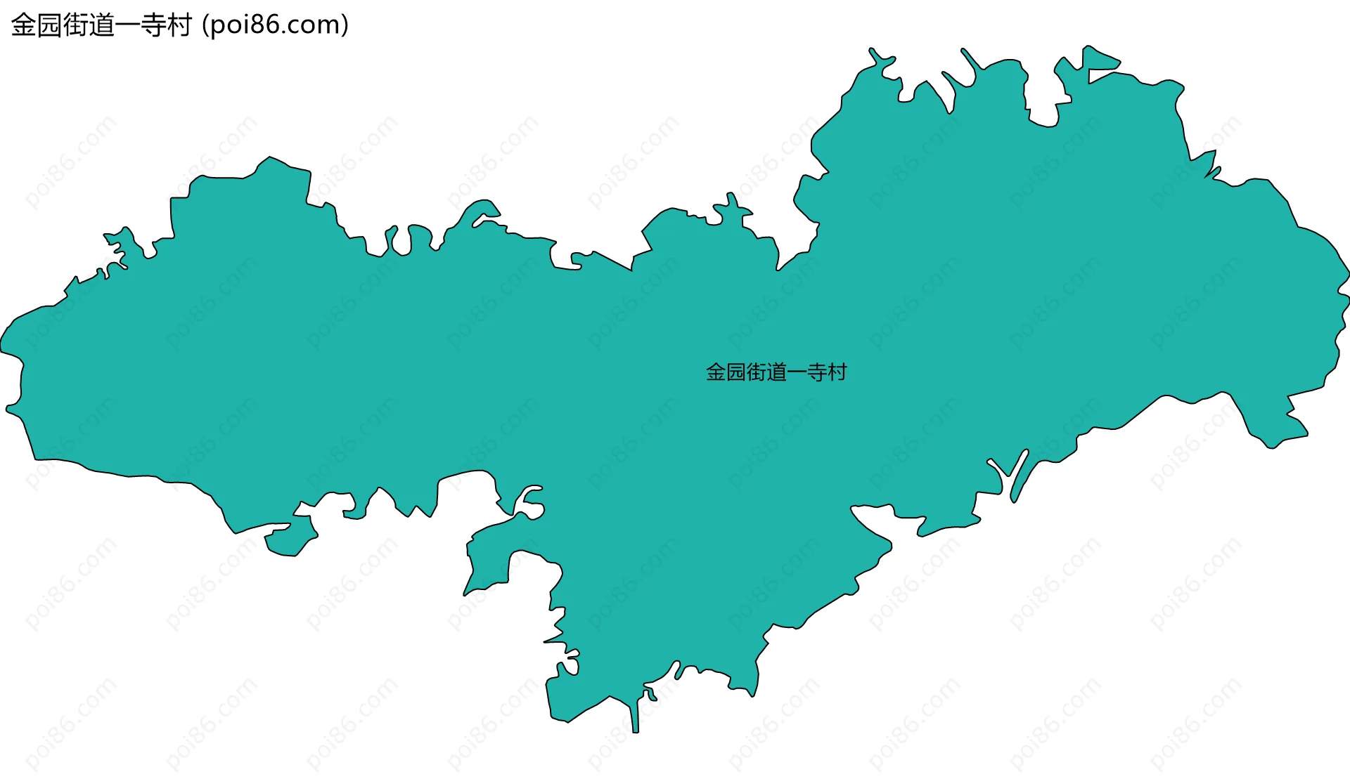 金园街道一寺村边界地图