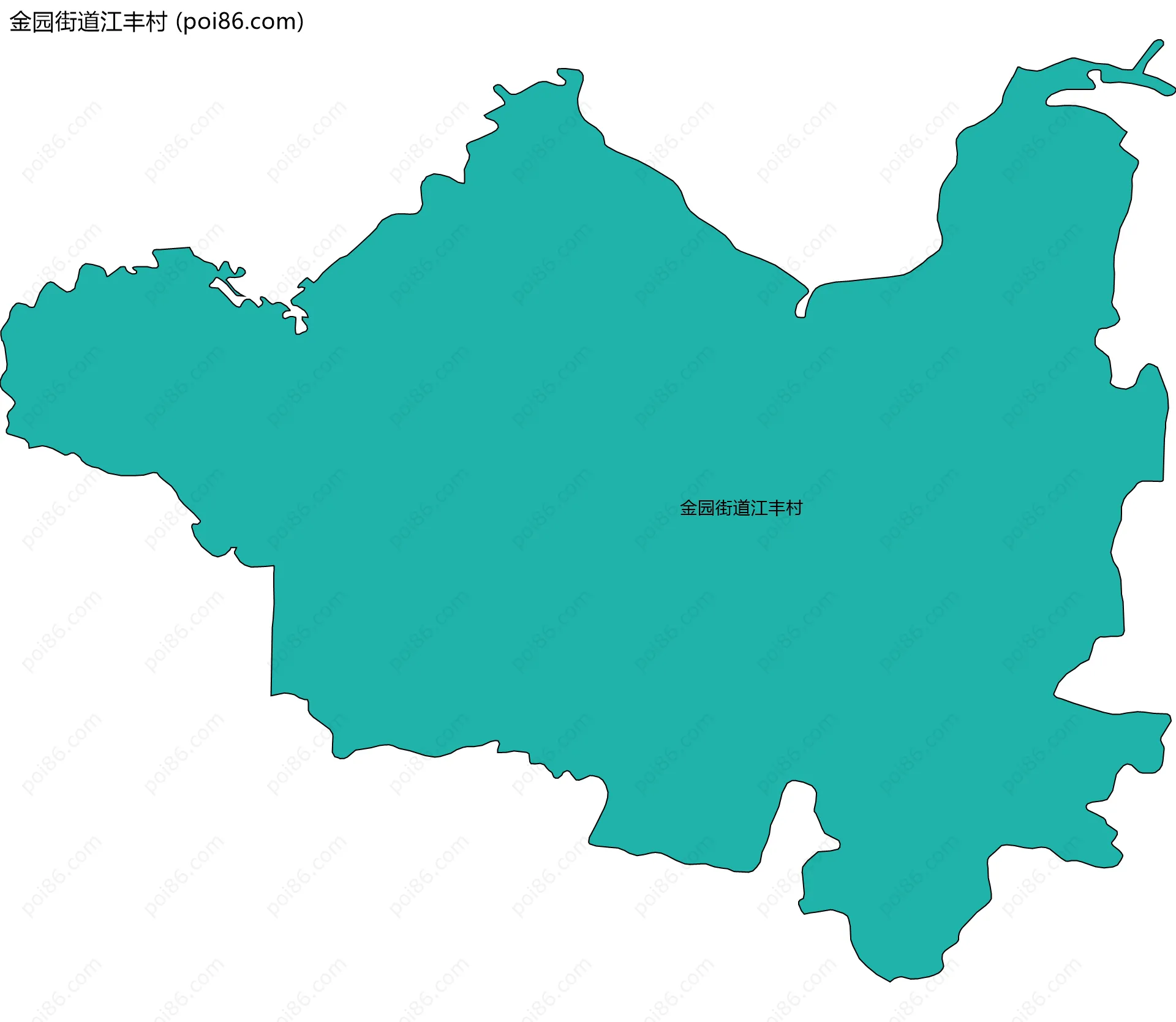 金园街道江丰村边界地图