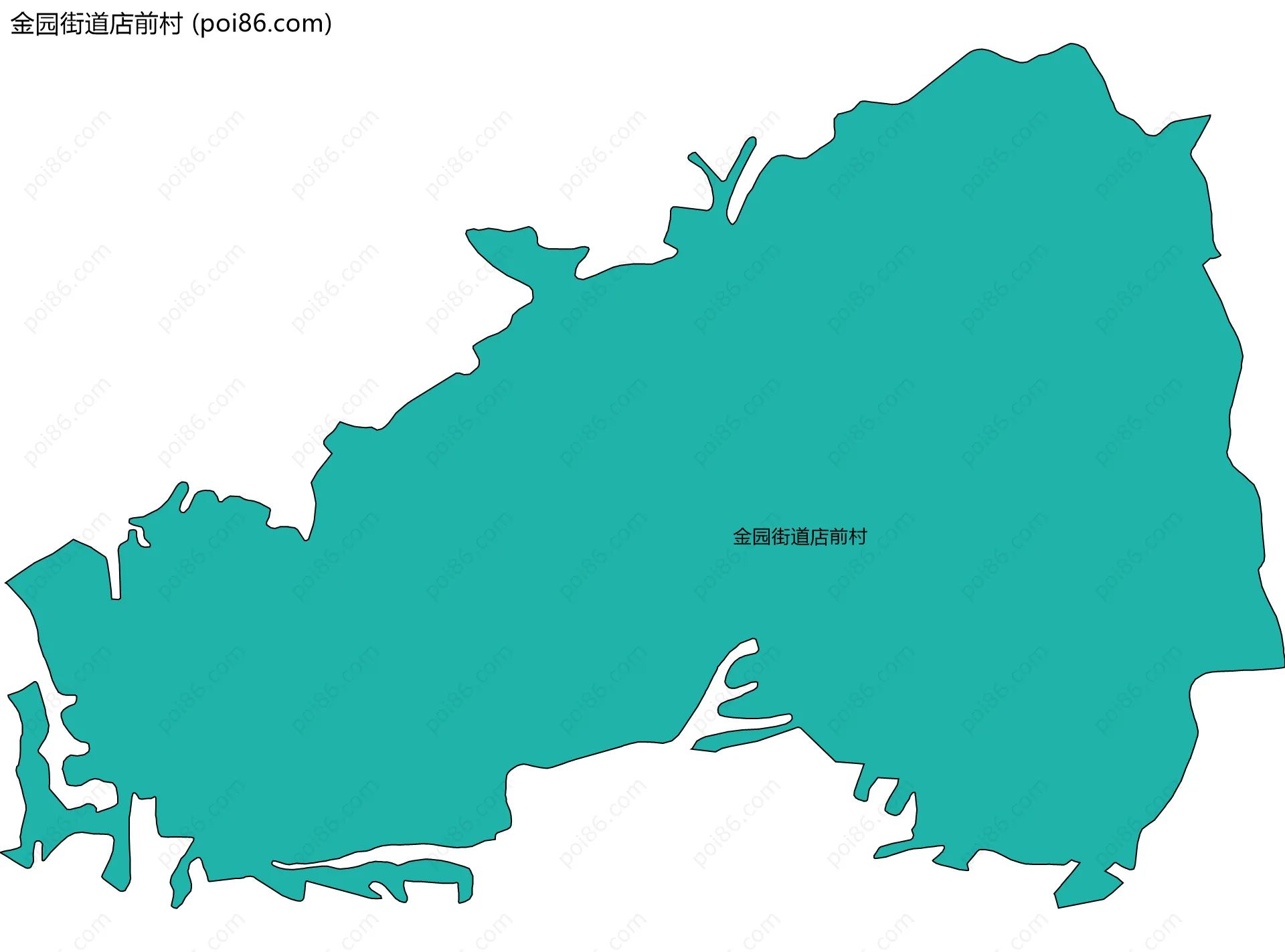 金园街道店前村边界地图