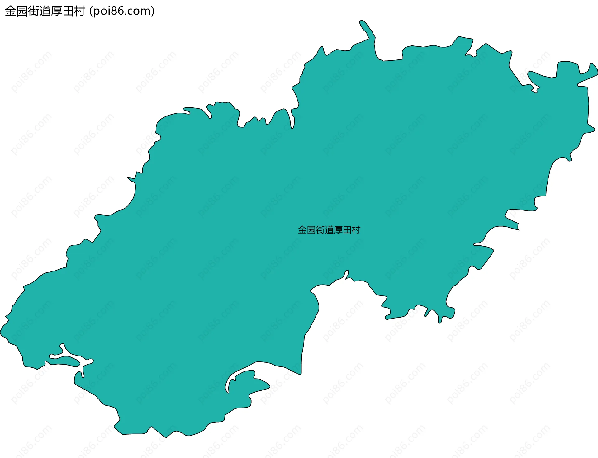 金园街道厚田村边界地图