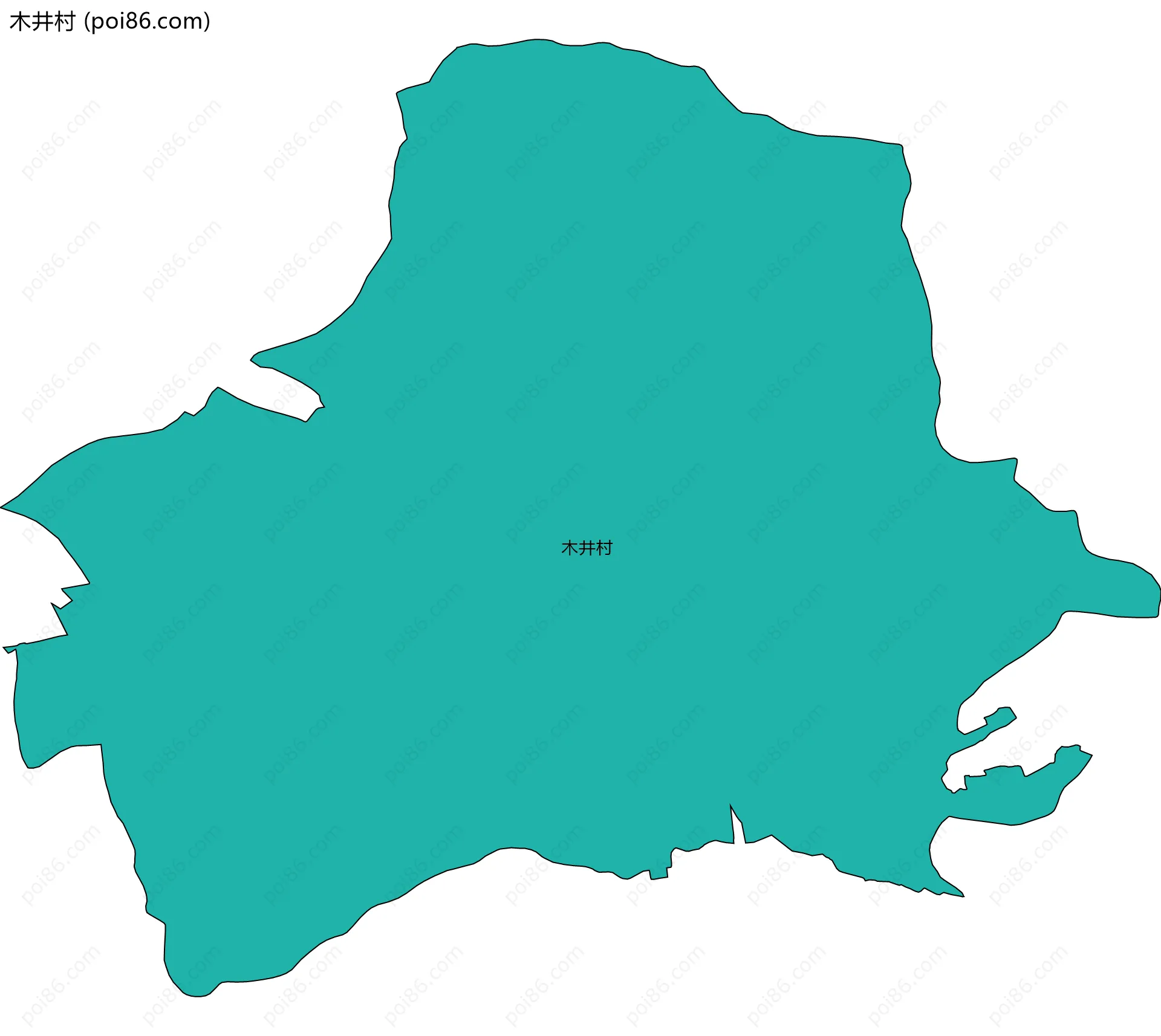 木井村边界地图