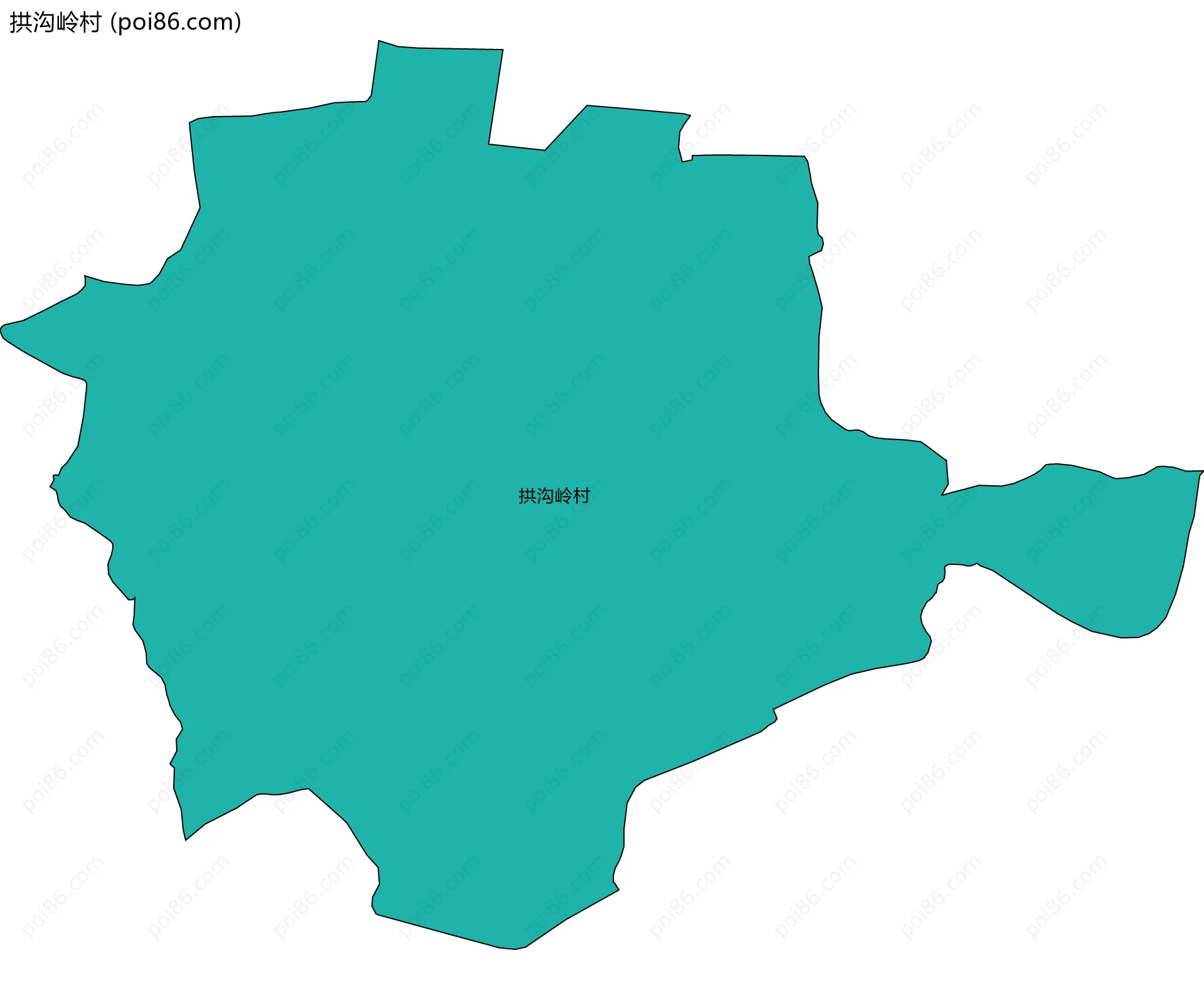 拱沟岭村边界地图