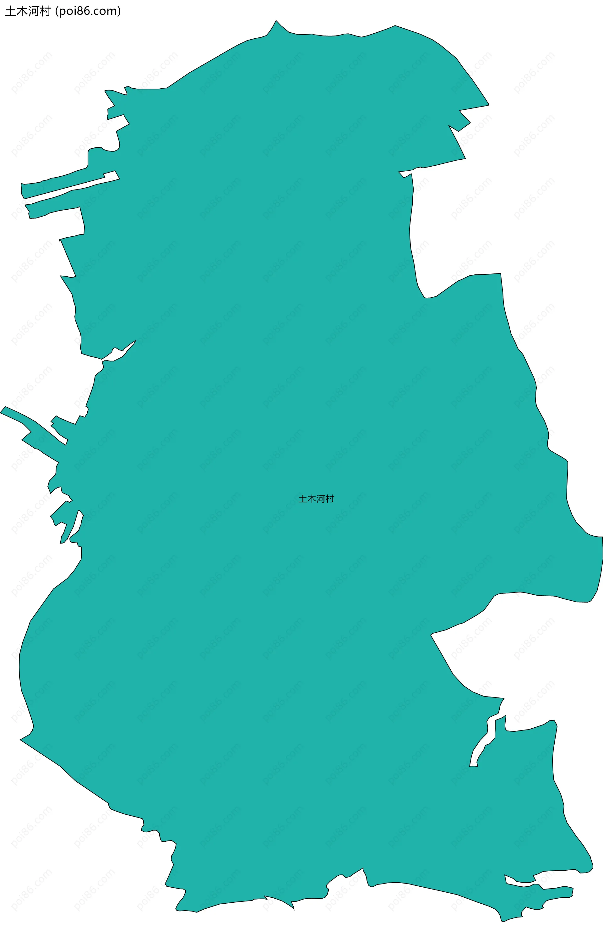 土木河村边界地图