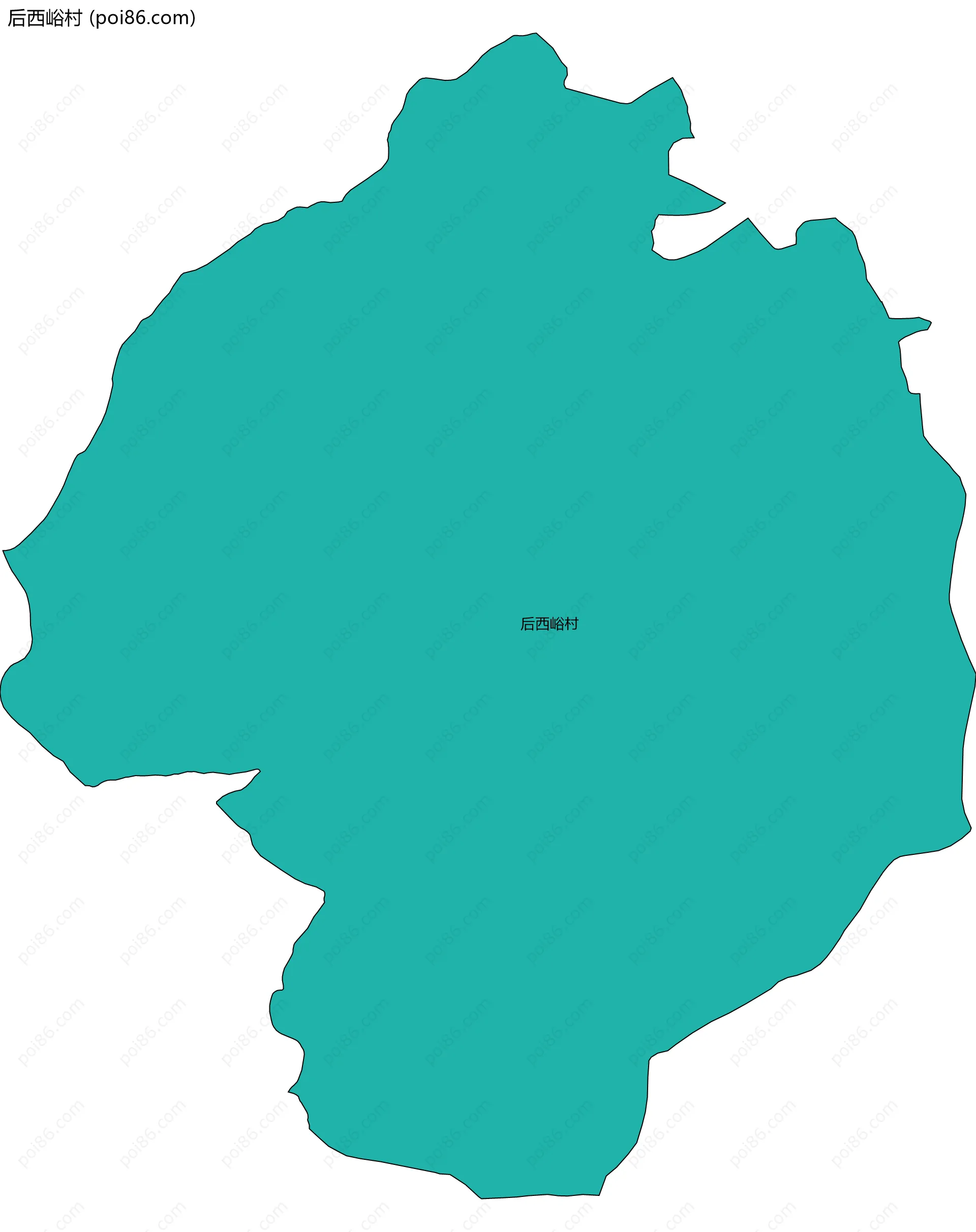 后西峪村边界地图