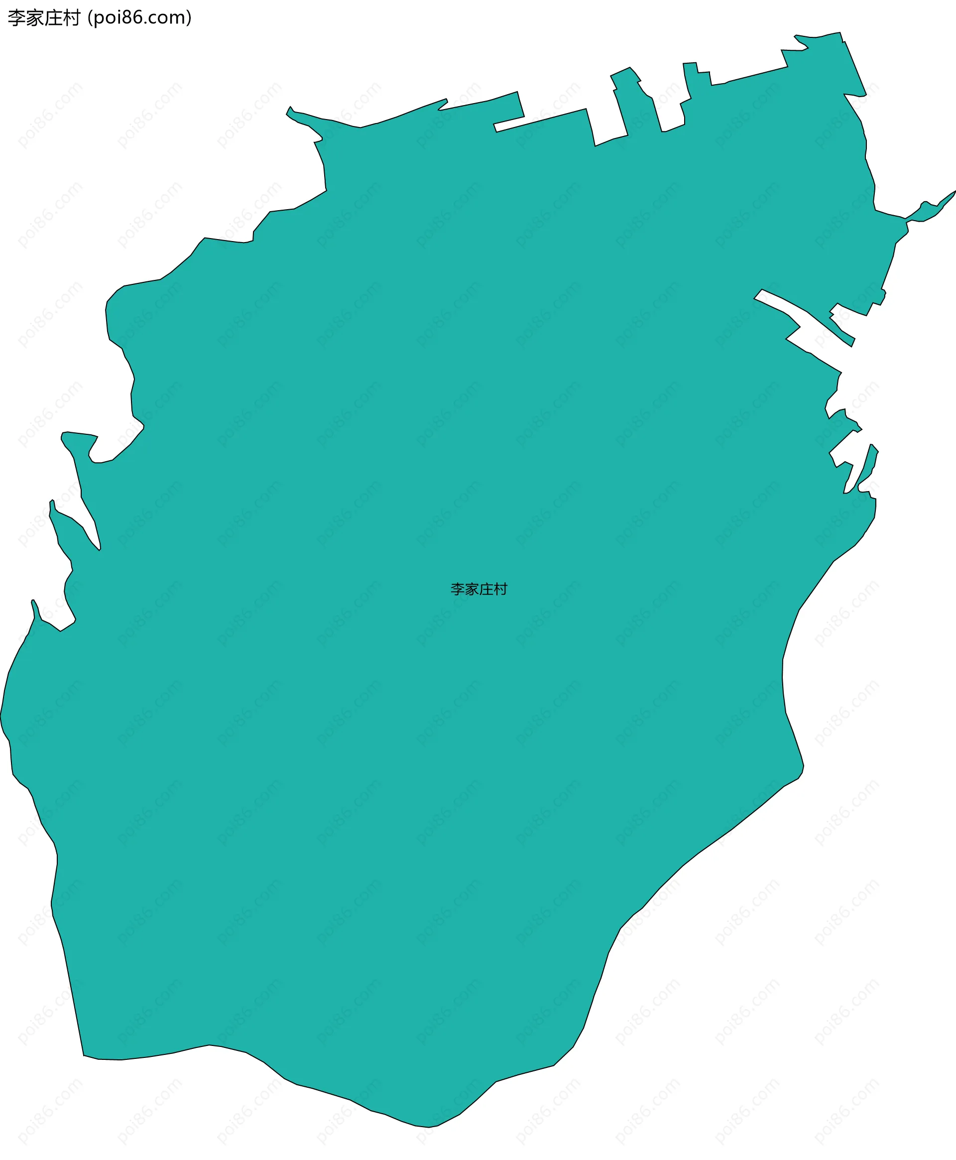 李家庄村边界地图