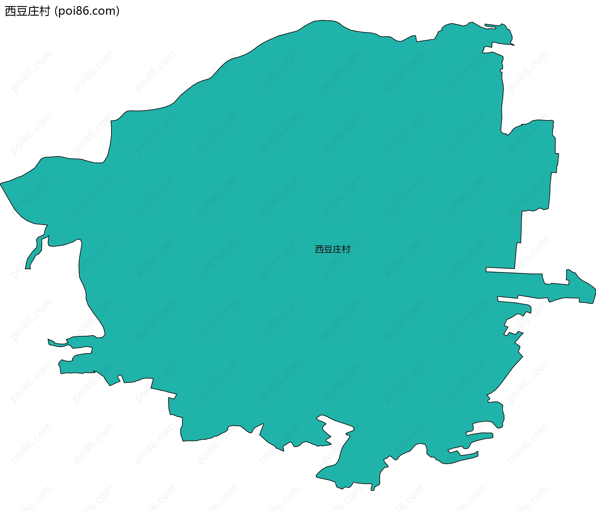 西豆庄村边界地图