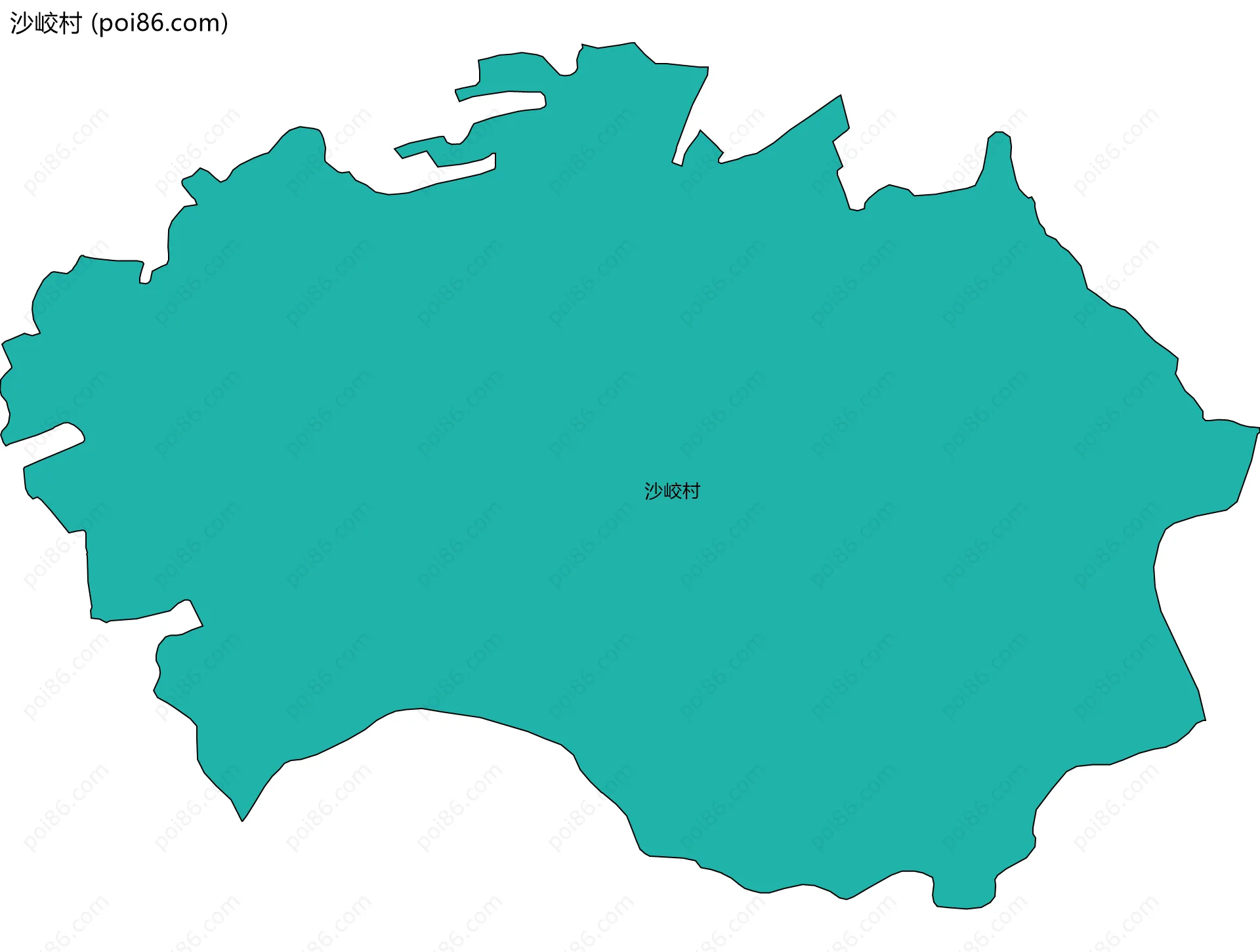 沙峧村边界地图