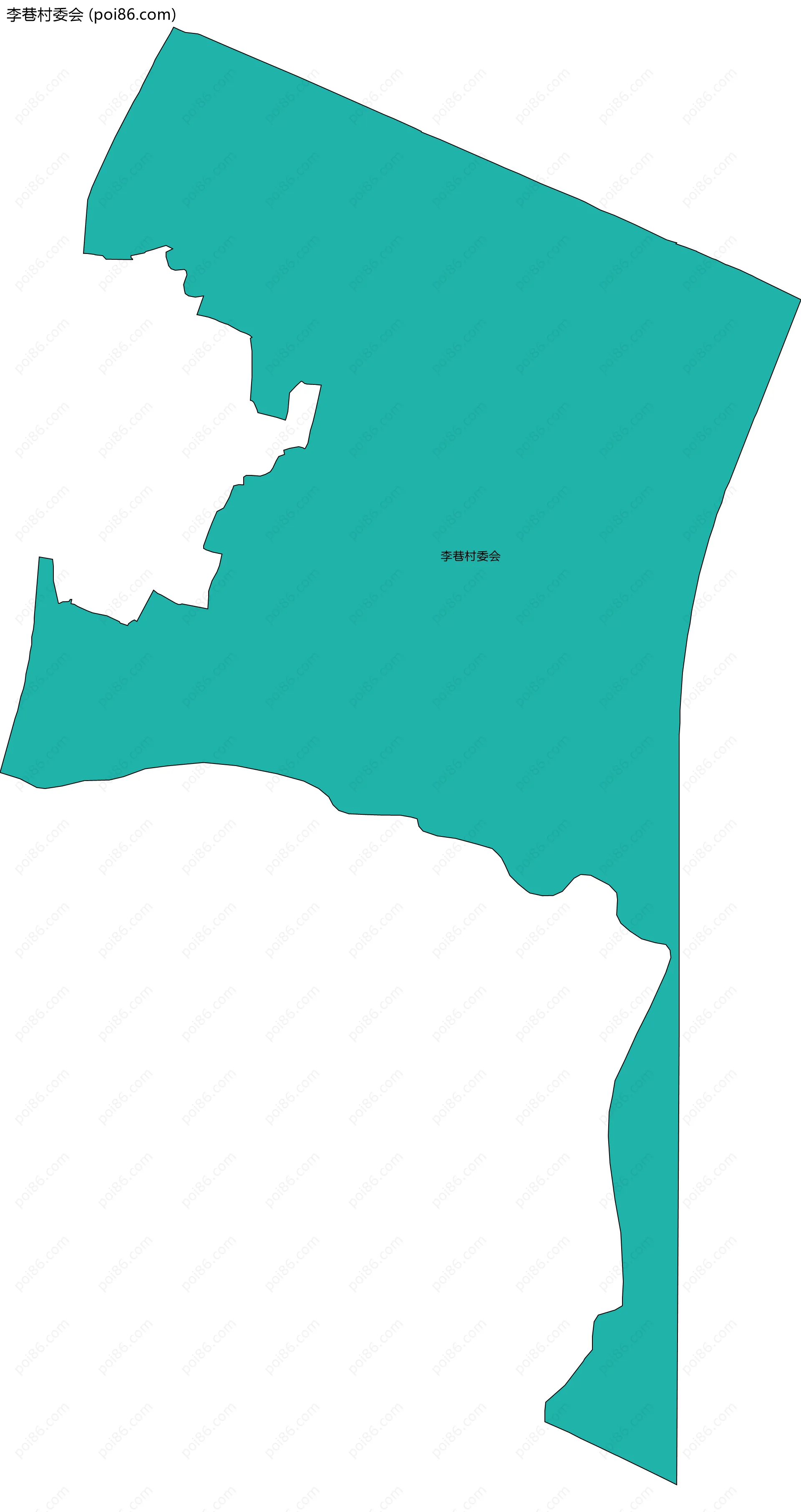 李巷村委会边界地图