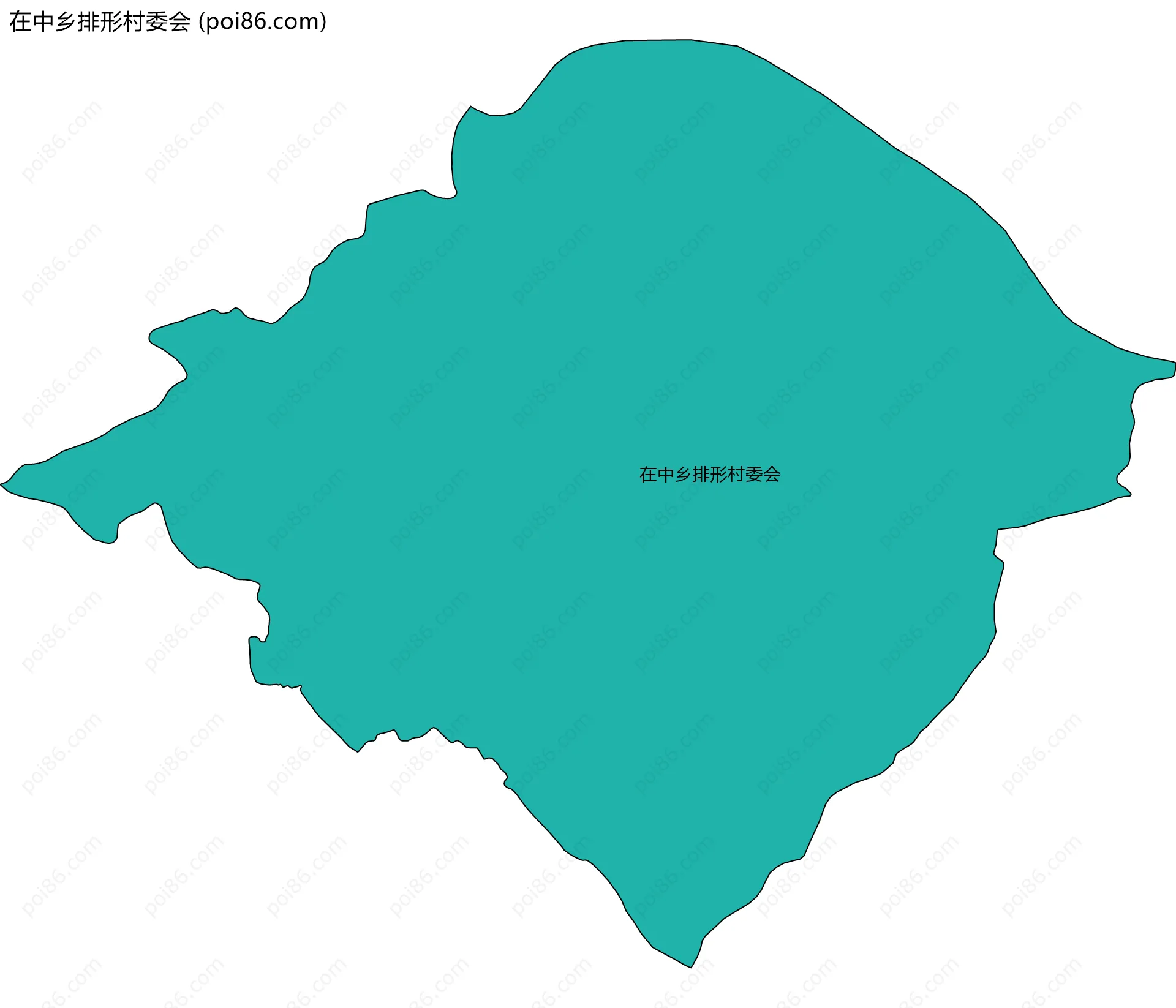 在中乡排形村委会边界地图