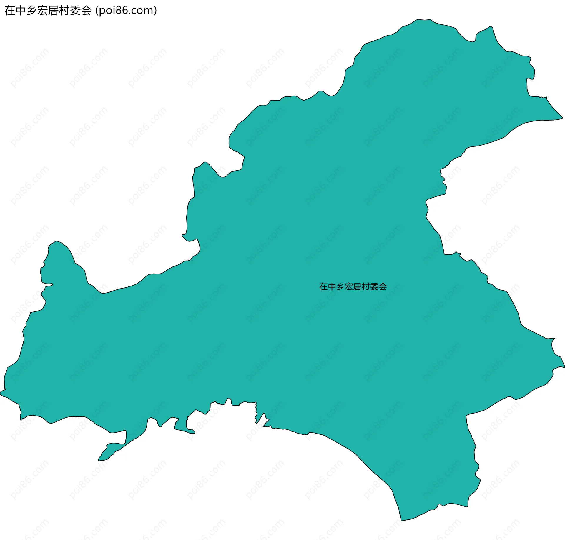 在中乡宏居村委会边界地图