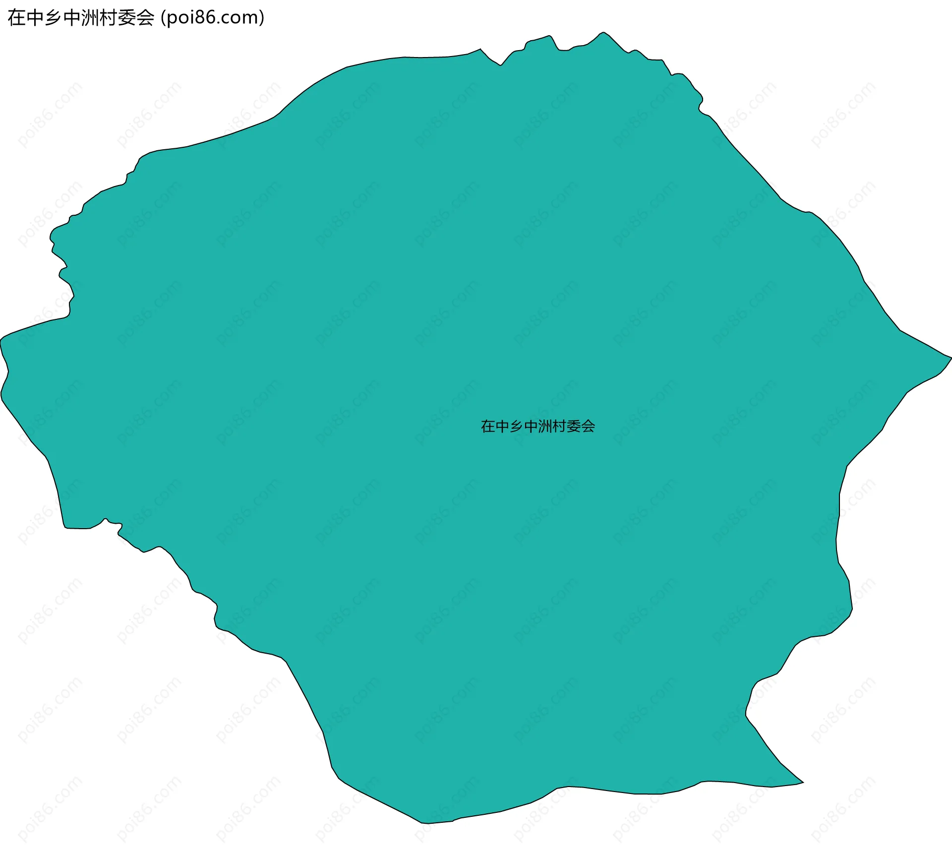 在中乡中洲村委会边界地图
