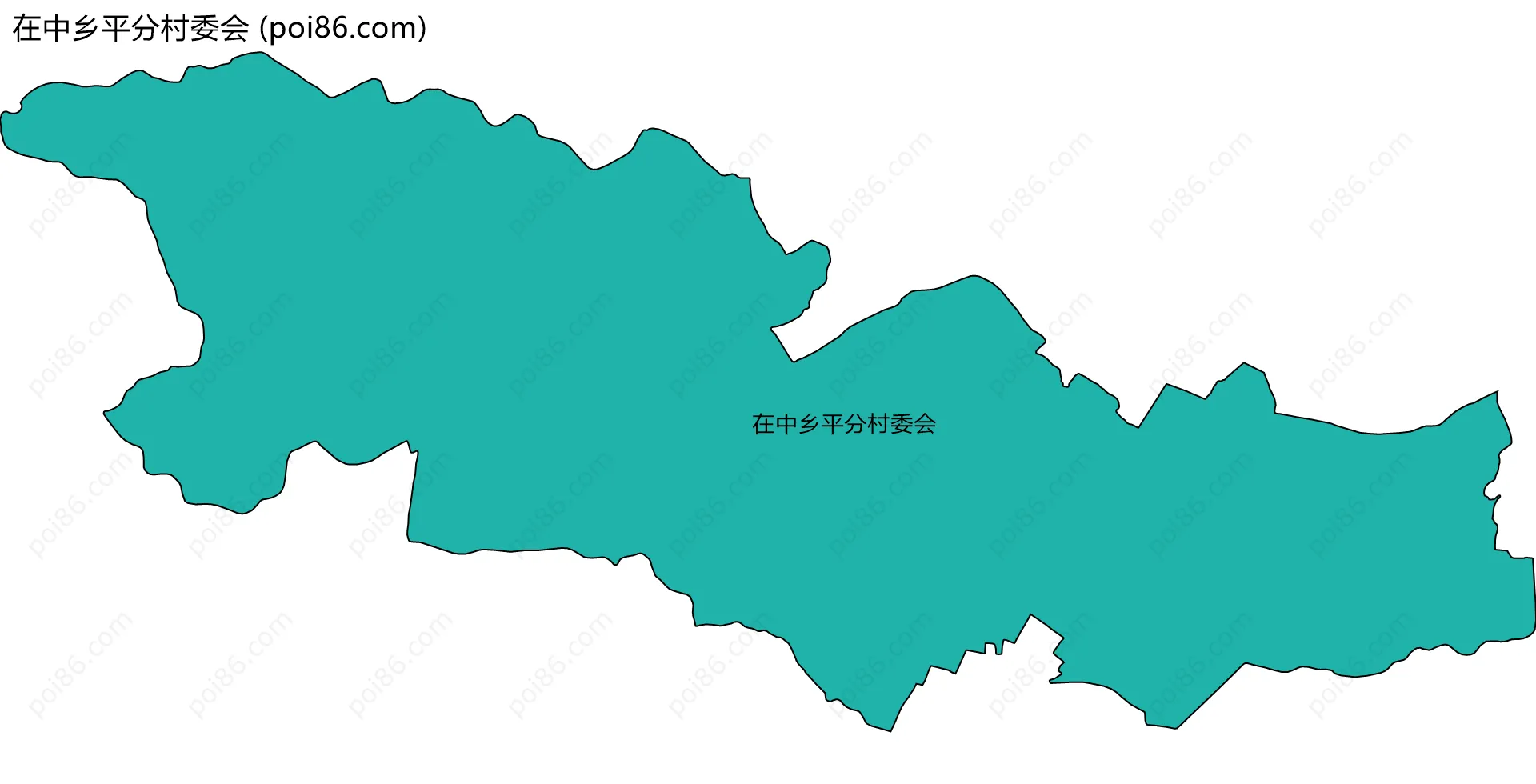 在中乡平分村委会边界地图